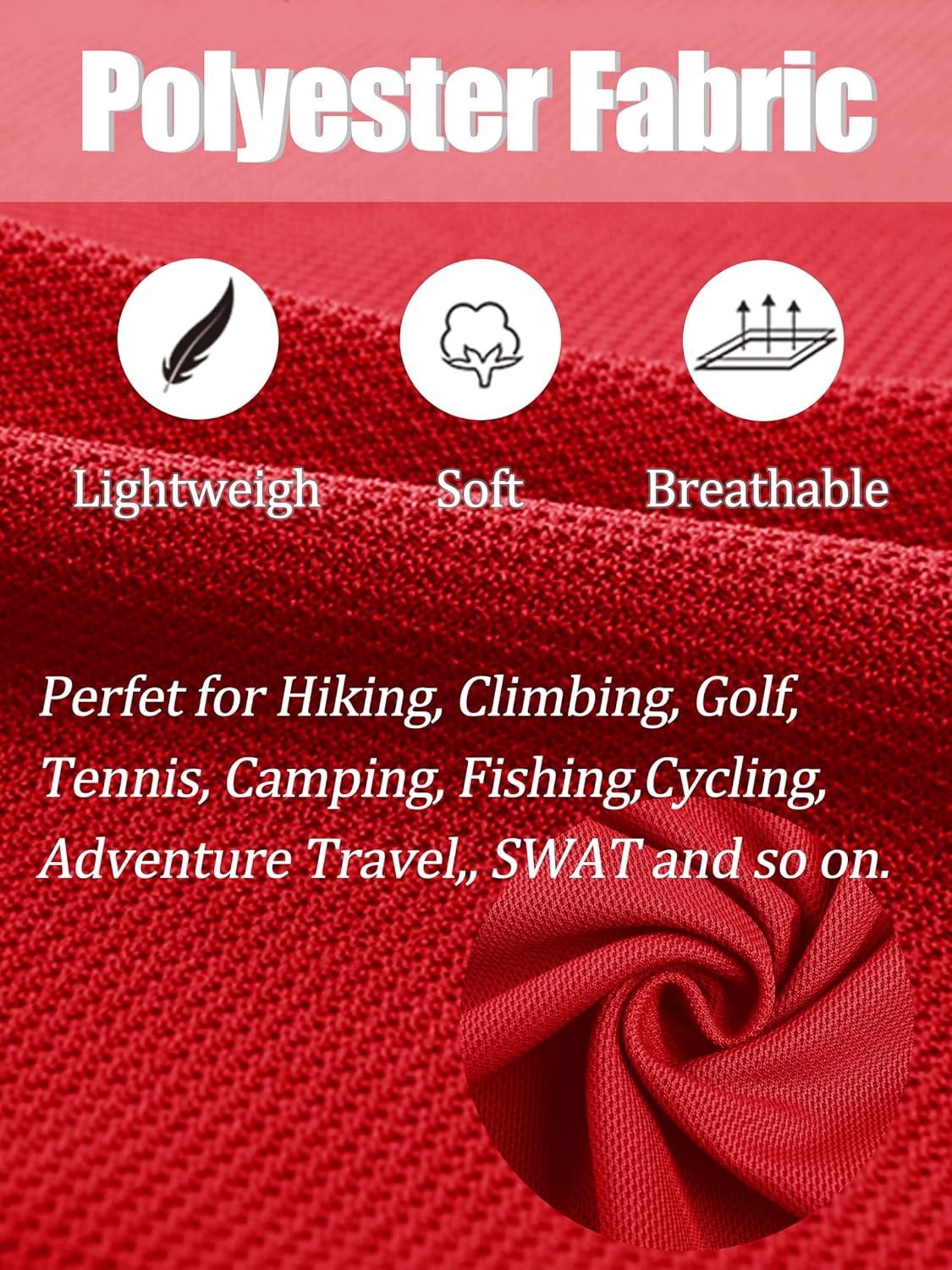 TACVASEN Men's Polo Shirts Tactical Quick-Dry Casual Golf Shirt Short Sleeve Airsoft Polos XX-Large #33 Short-tomato Red