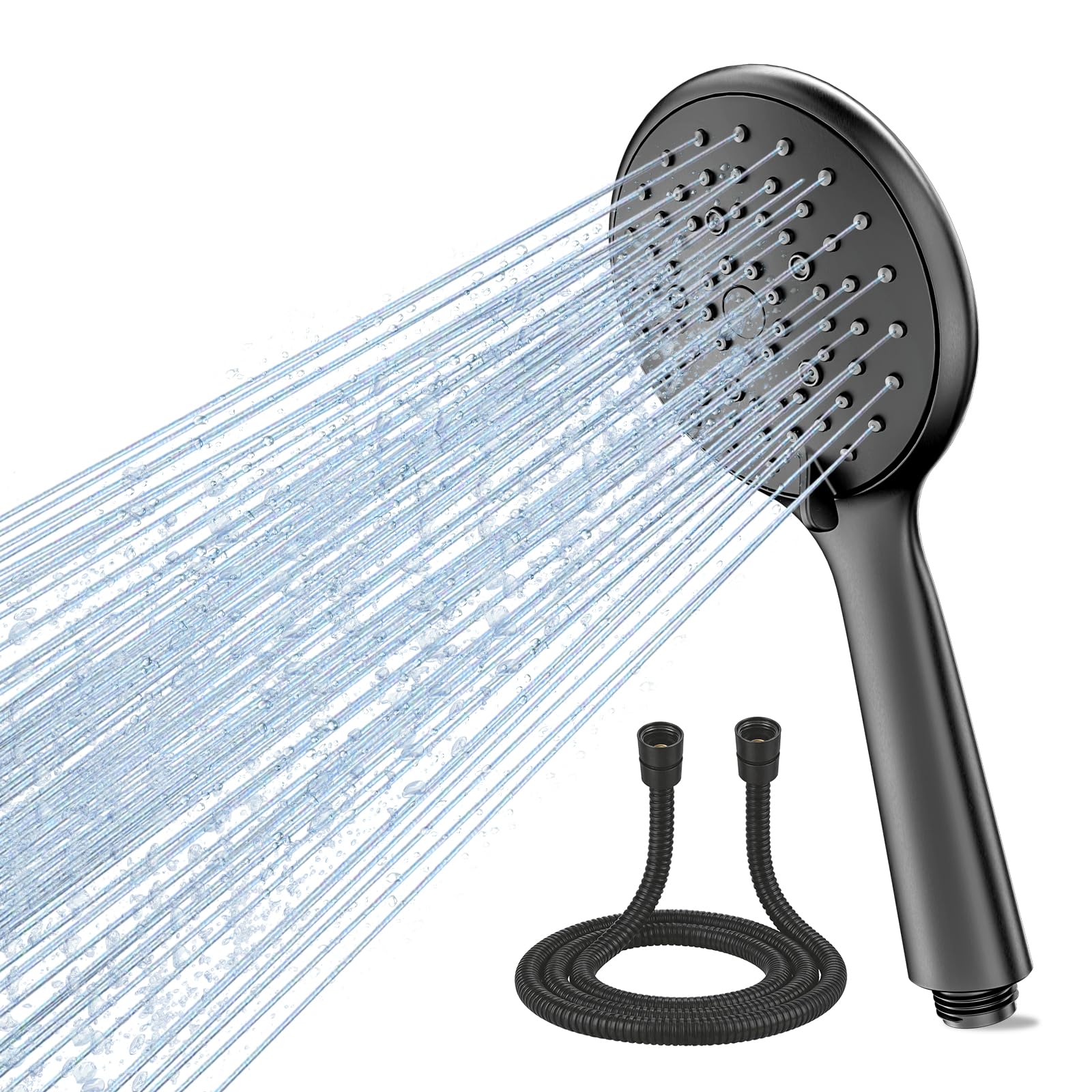 FEELSO High Pressure Shower Head, 5 Spray Modes with Anti-Clog Nozzles