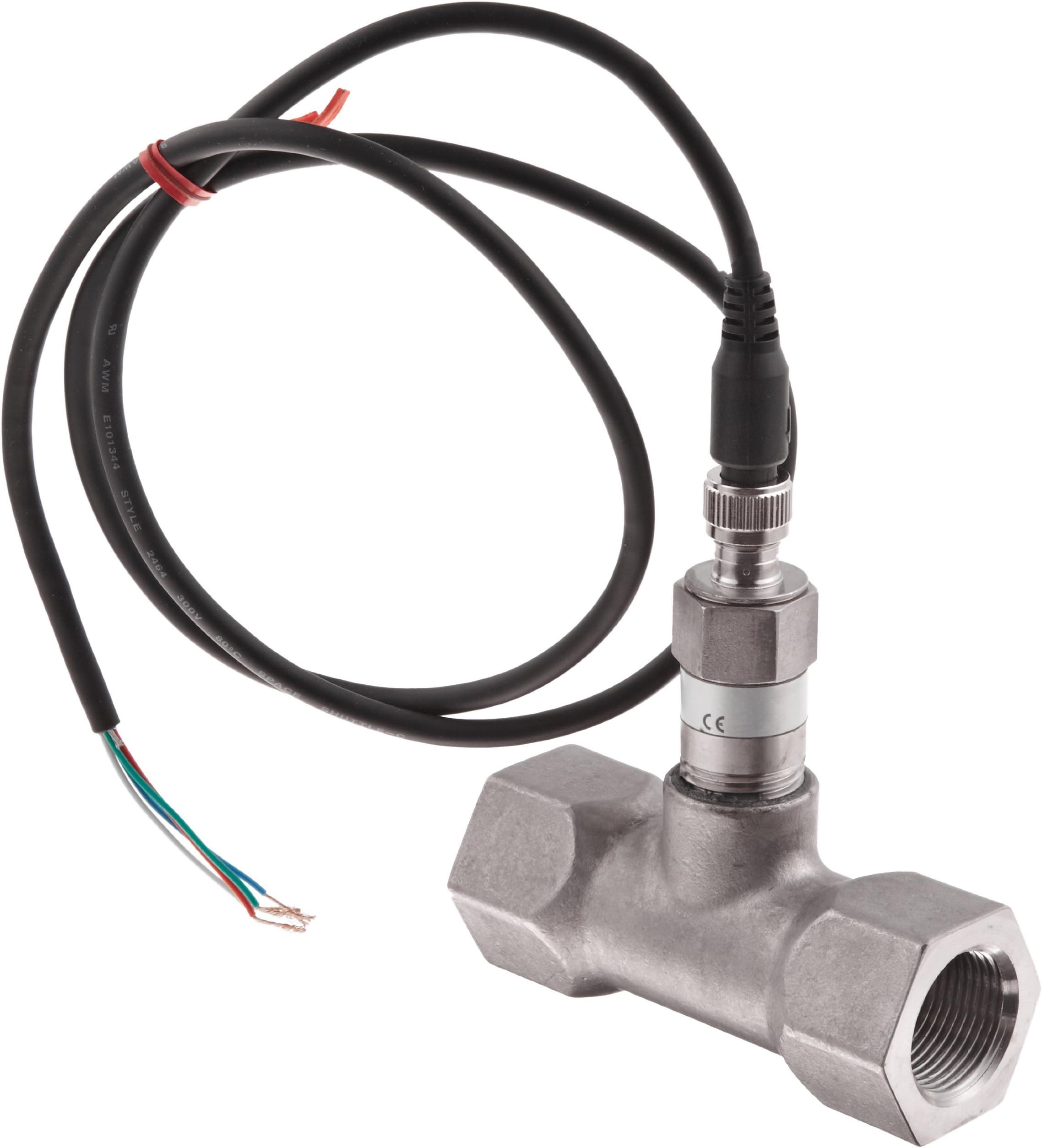 Gems Sensors FS-600 Series Stainless Steel 316 Flow Switch, Straight, Thermal Dispersion, 4.34 gpm Flow Setting, 1" NPT Female