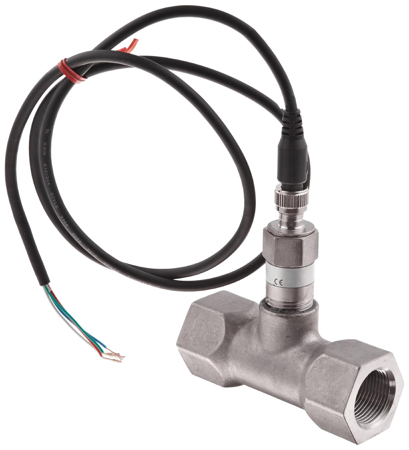 Gems Sensors FS-600 Series Stainless Steel 316 Flow Switch, Straight, Thermal Dispersion, 1.9 gpm Flow Setting, 3/4" NPT Female