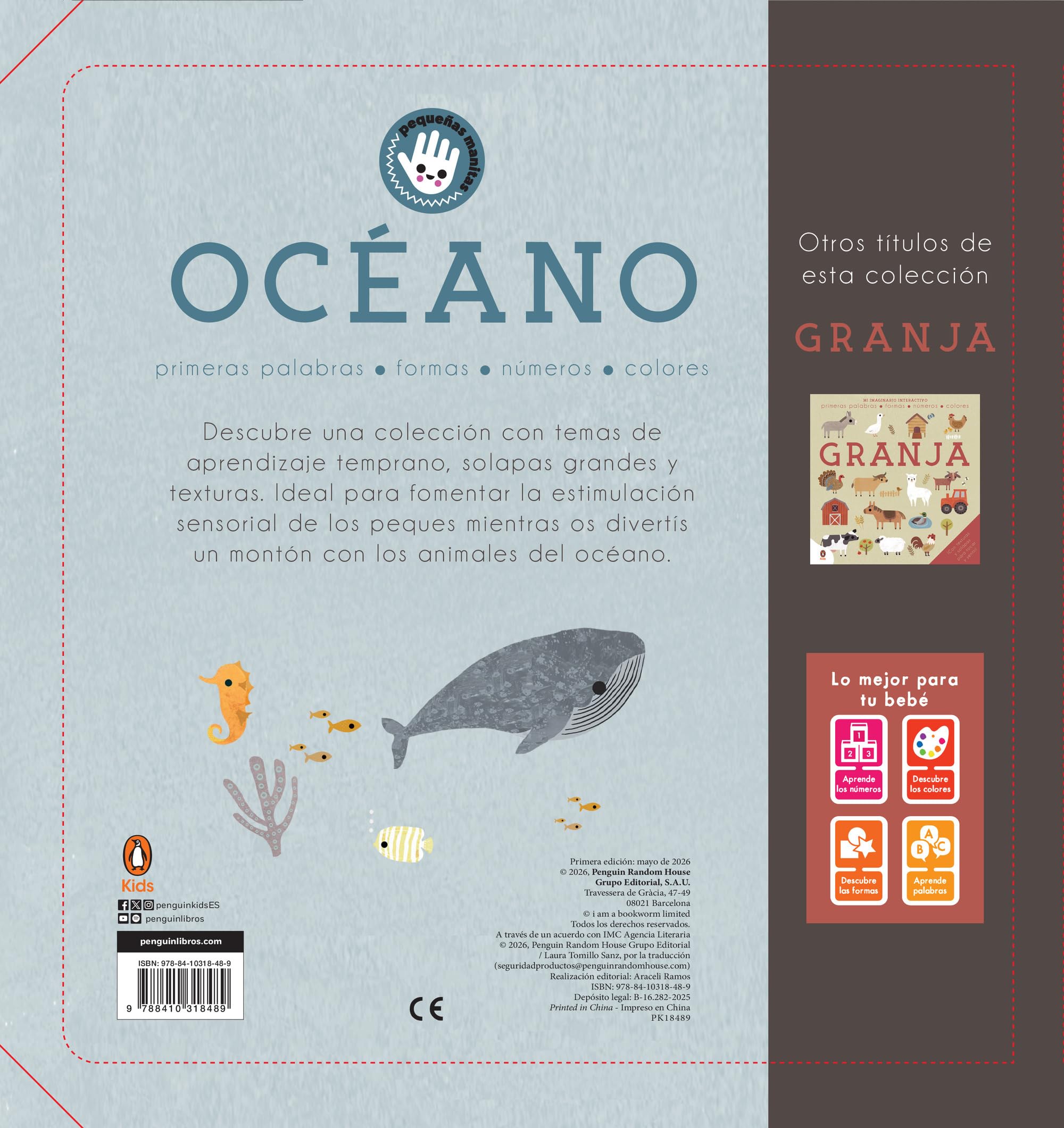 Mi imaginario interactivo - Océano: Primeras palabras, formas, números, colores..., y texturas y solapas para tocar y sentir