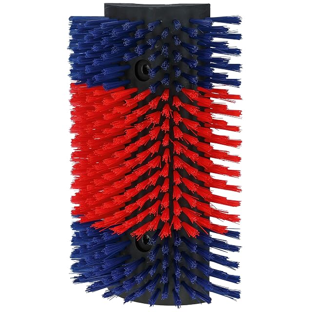 Kerbl Cepillo para ganado XL, cepillo para pelaje, rojo, azul, 32x11x50cm, poliamida, para terneros