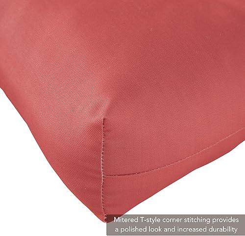 Miniatura 4 de Greendale Home Fashions Cojines para silla de respaldo alto de 44 x 22 pulgadas, 2 unidades (paquete de 1), color coral