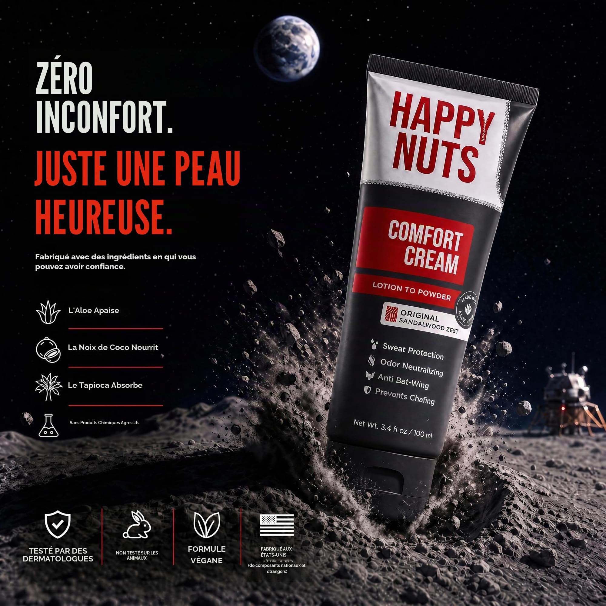 Happy Nuts Crème anti-transpiration et contrôle des odeurs pour homme