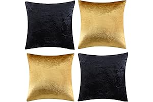 GIGIZAZA Black and Gold Throw Pillow Covers, A Touch of Sophistication for Your Living Room