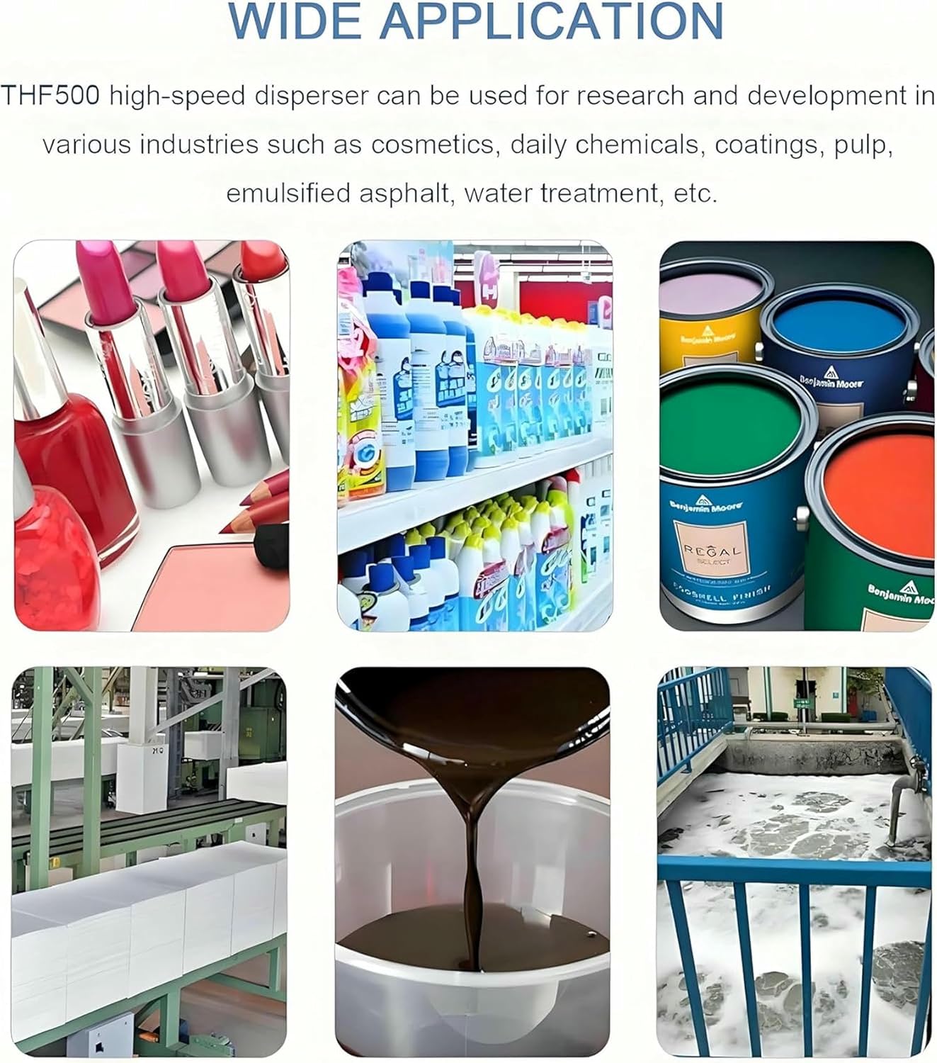 High Speed Homogenizer Lab Disperser Emulsifier, Dispersion Mixer, 500w Digital Display Blender for Cosmetics, with Adjustable Speed 2000~28000rpm 5-10000ml