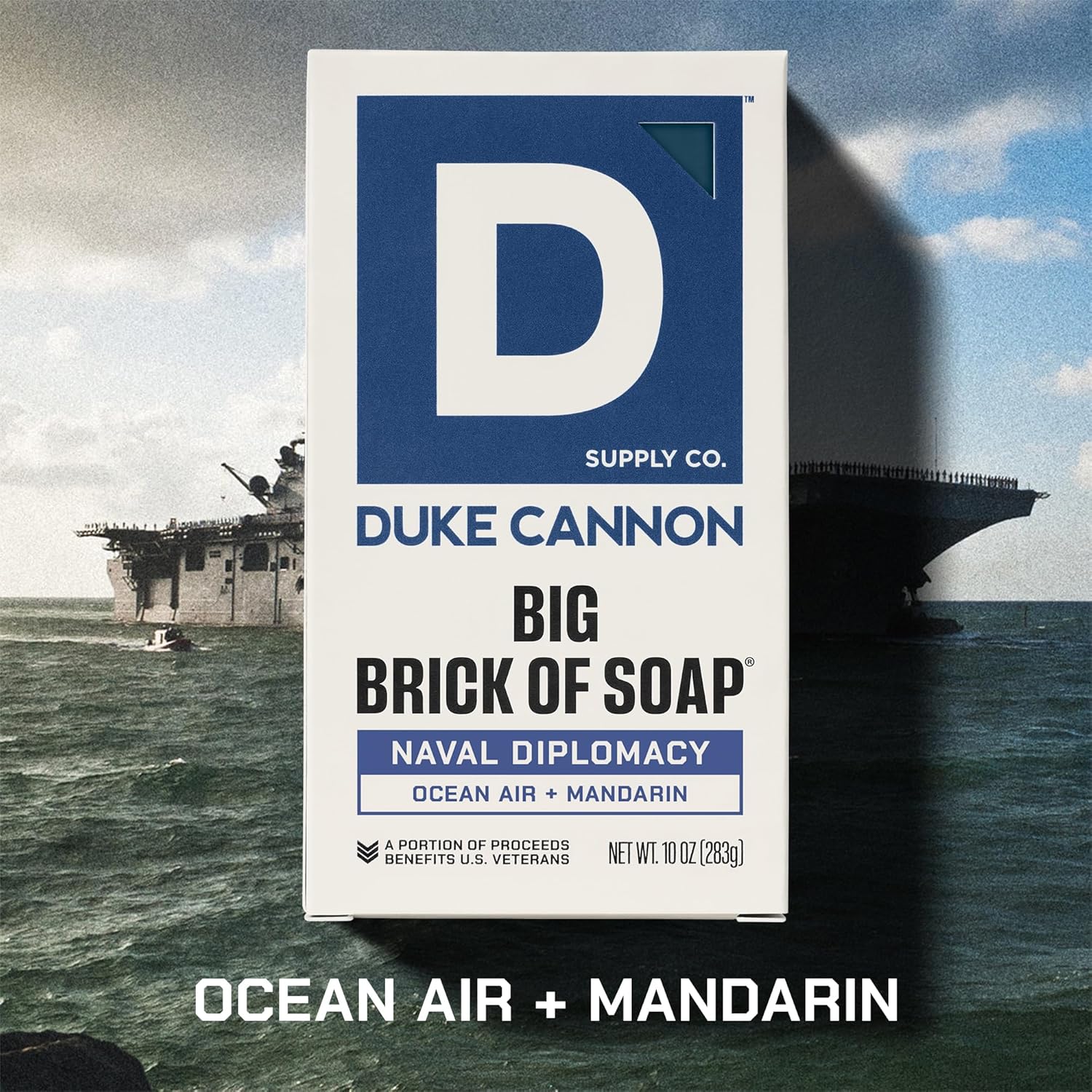 Duke Cannon Big Brick of Soap 4-Pack for Men – 10 oz Each – Long-Lasting Triple-Milled Bar Soap – Midway, Midnight Swim, Naval Diplomacy, Superior – Gift Set for Men