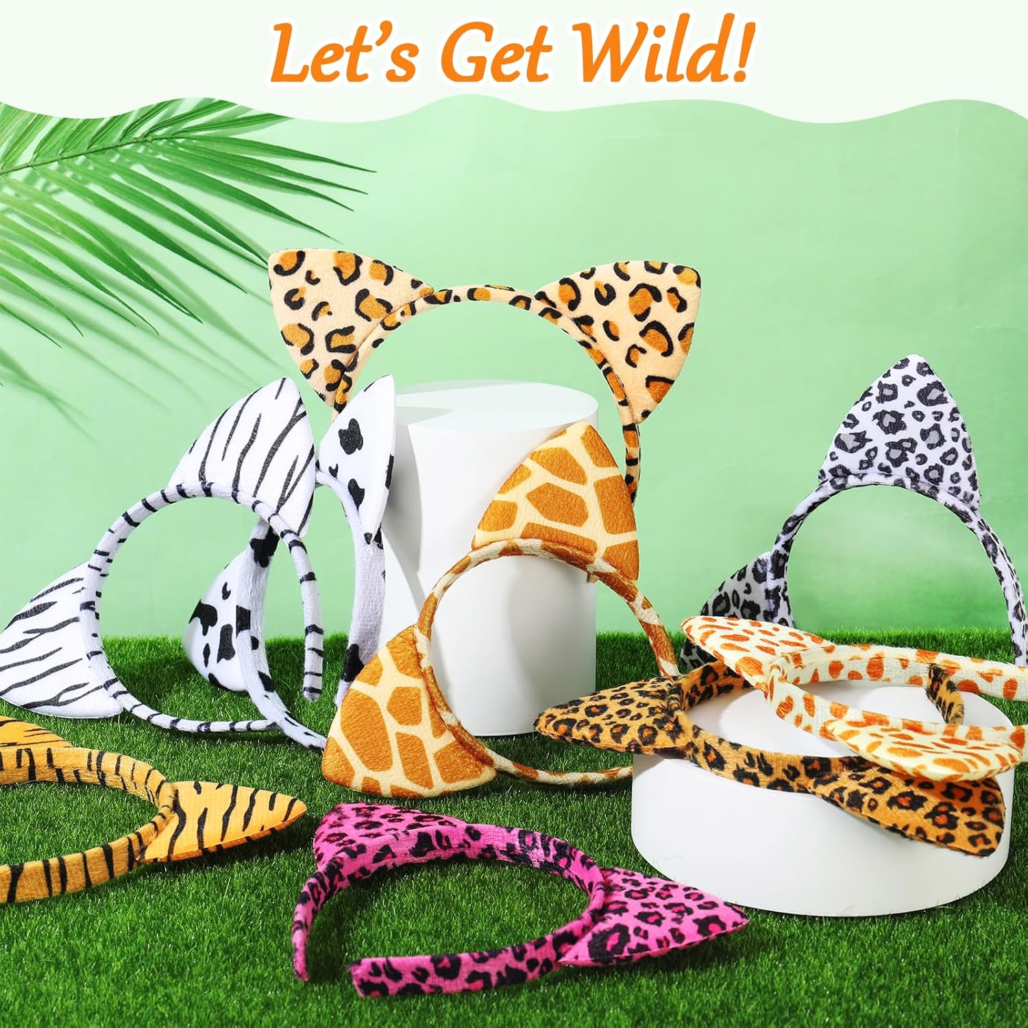 18 Pcs Cat Ears Headband Cheetah Ears Hair Accessories for Halloween Birthday Cosplay Party Decor Supplies - Image 5