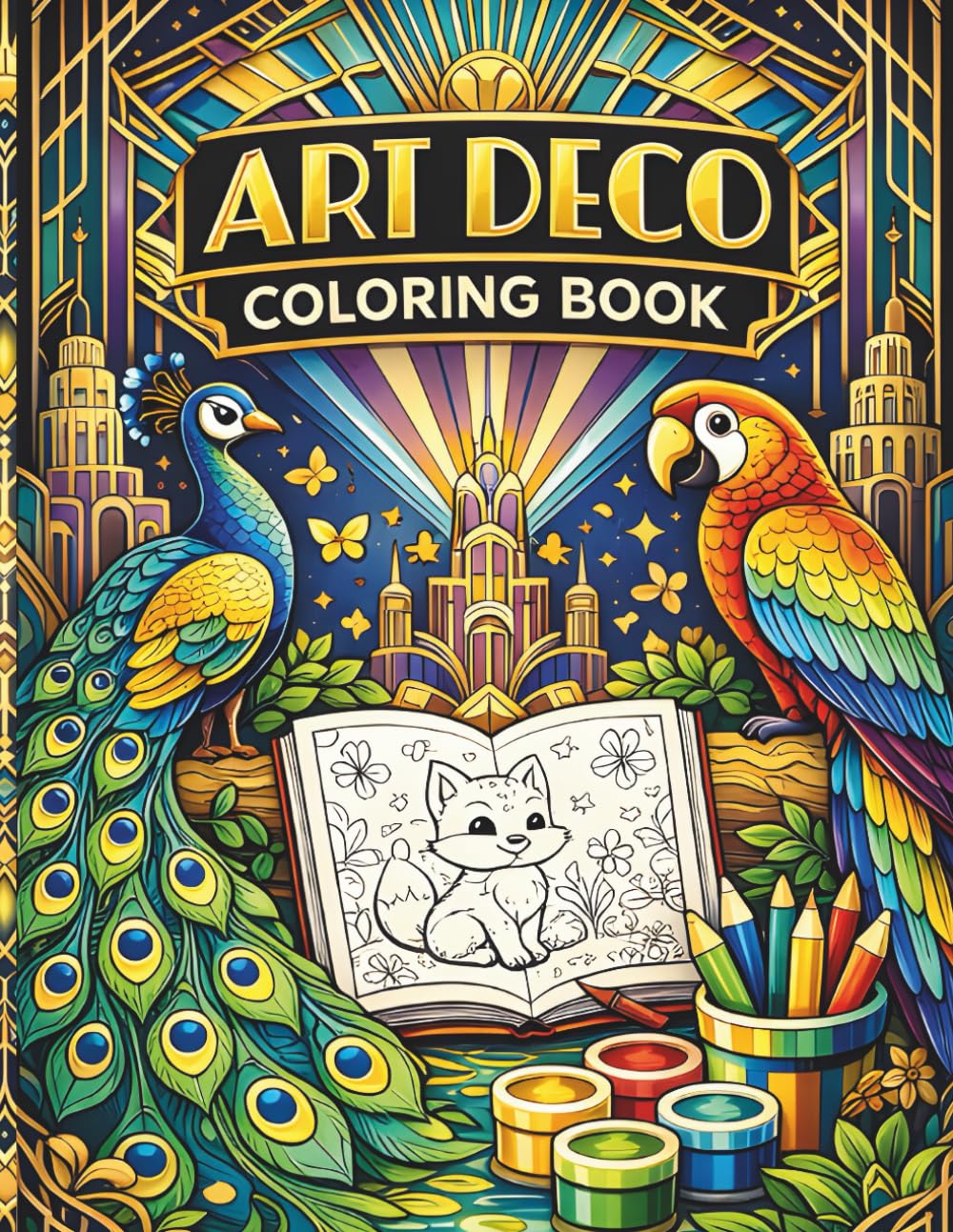 Art Deco Malbuch: Beautiful Art Deco Coloring Book with Elegant Designs