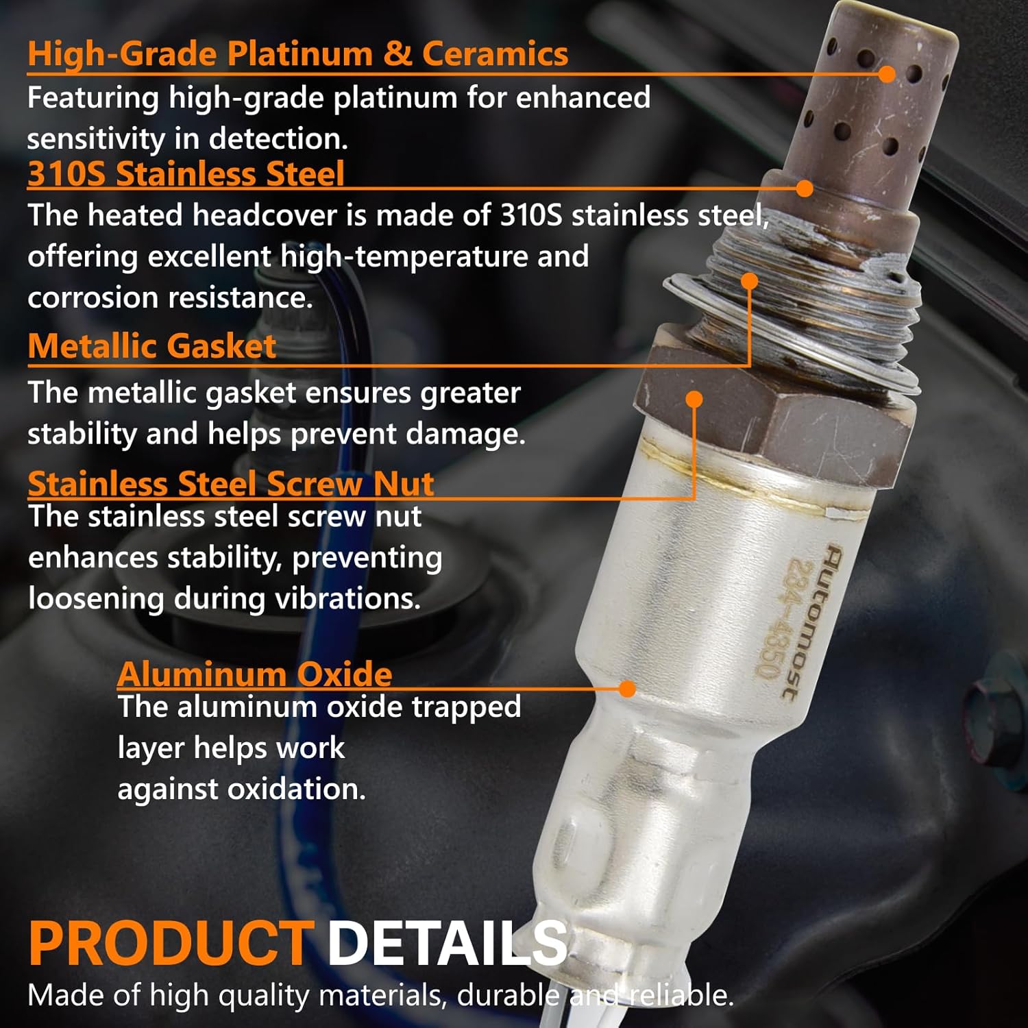 Upstream and Downstream O2 Sensor Compatible with Honda Civic L4 1.8L 2007 2008 2009 2010 2011 Replace#234-9124,234-4350