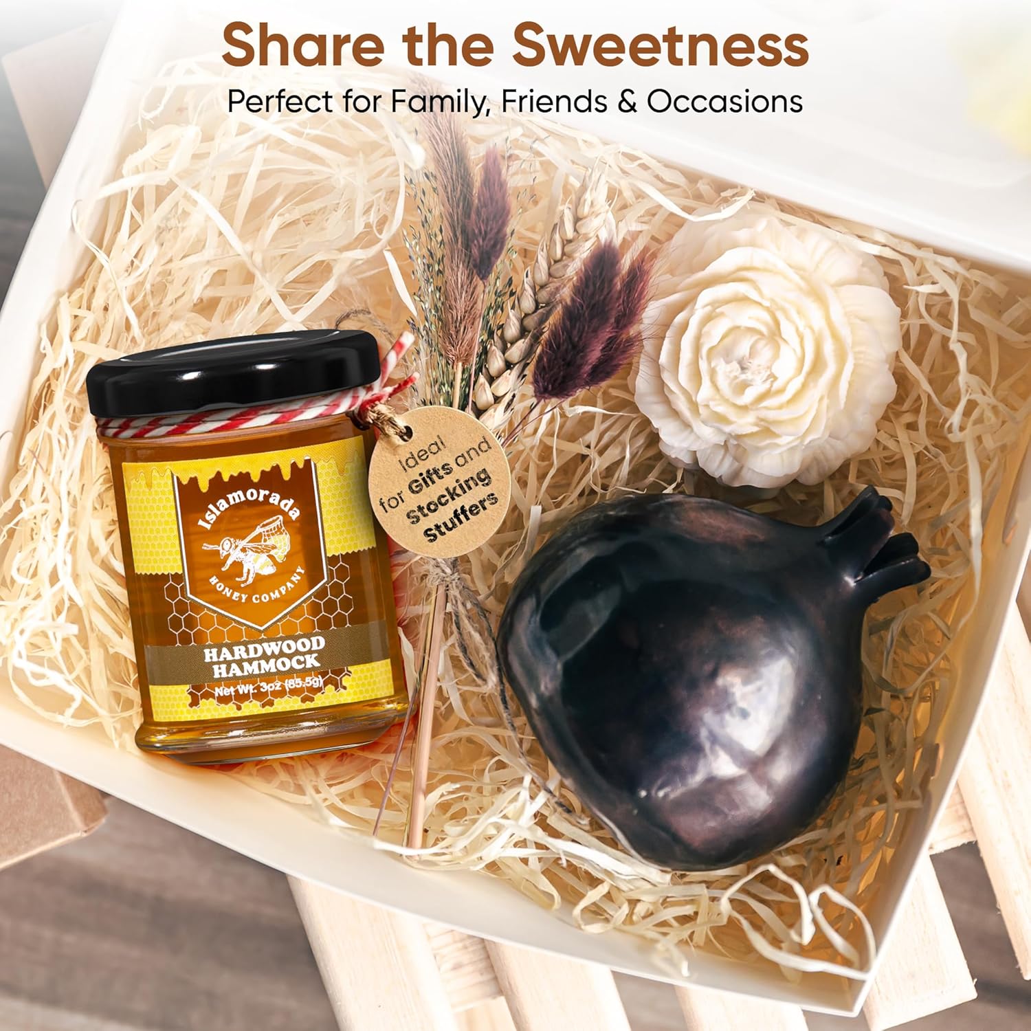 Case Of 12 - Raw, Pure, Unprocessed Hardwood Hammock Honey, 3oz Jar from Islamorada Honey Company