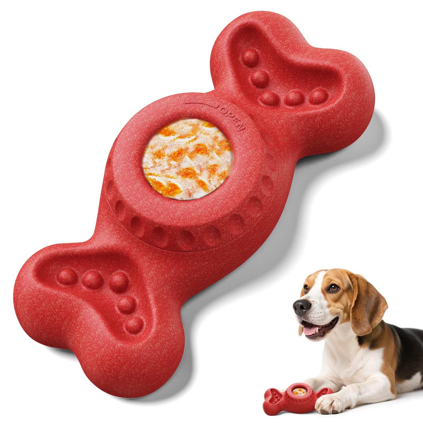 Giocattolo interattivo per cani Frozen, giocattolo da masticare 2 in 1, per masticatori aggressivi, con scanalature per burro di arachidi, facile da pulire, giocattolo puzzle interattivo, per