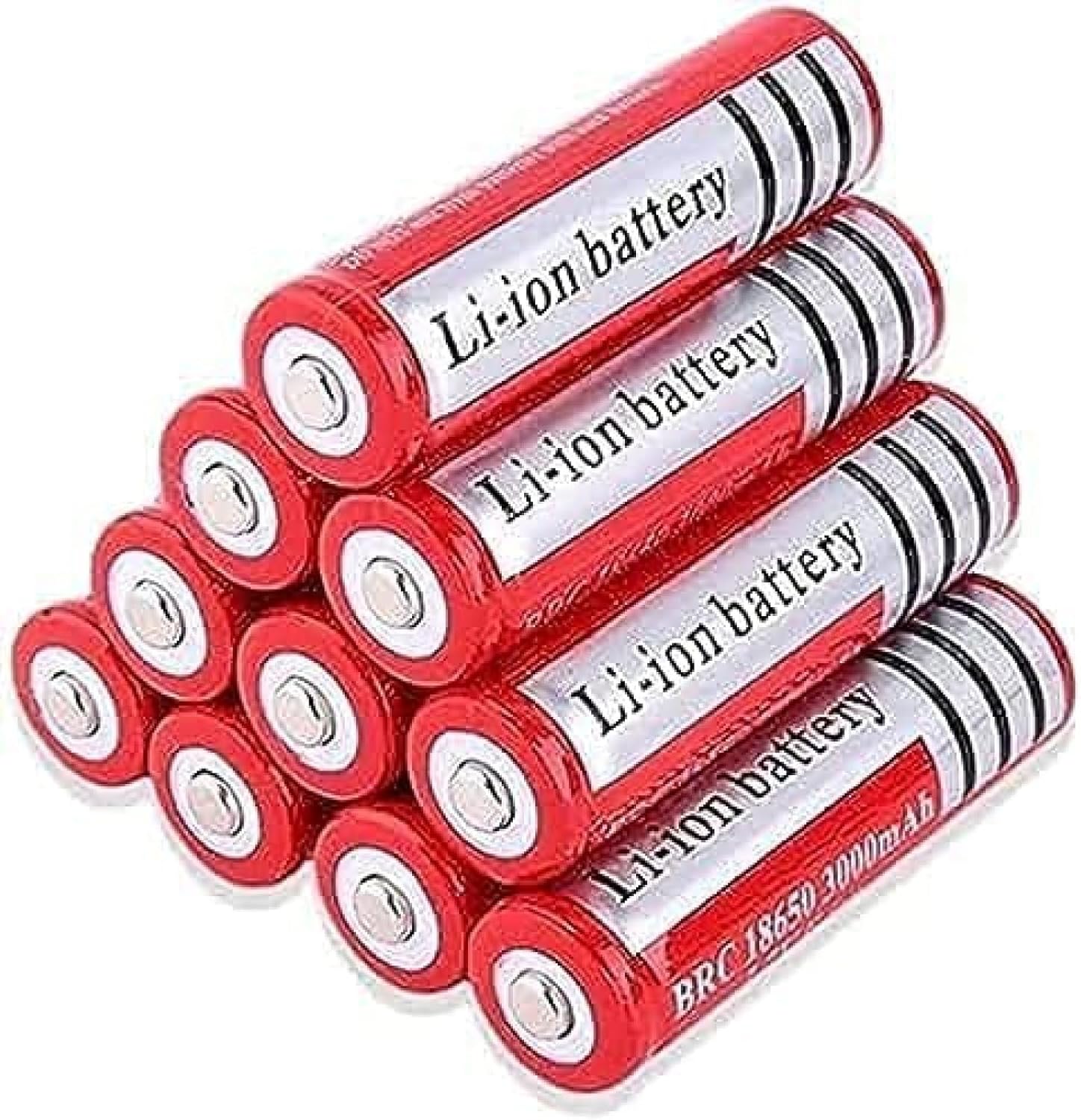 3.7V 5000mAh リチウムイオン電池、高容量バッテリー、3.7 イオン電池、耐久性のあるボタン電池、LED 懐中電灯、電 3.7V  3000mAh リチウムイオン電池、高容量電池、3.7イオン電池、耐久性 電池、LED懐中電灯、電子機器など用、10個 懐中電灯用リチウム電池18650  3.7V ...