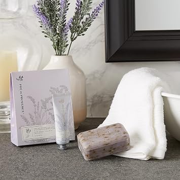 Pre de Provence Gift Set Collection 150 Gram Soap Bar & 1 fl oz Hand Cream, Lavender, (5319)