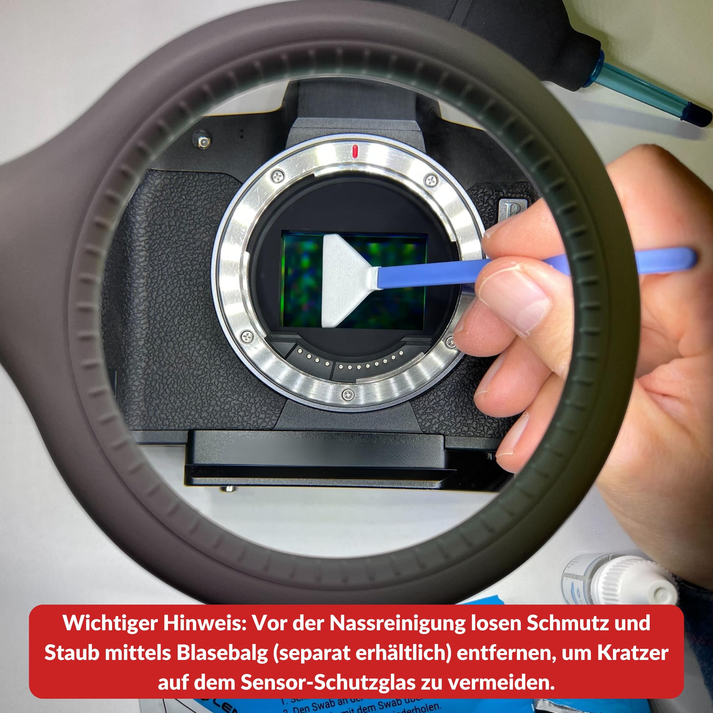 Lens-Aid Sensor Cleaning Swabs zur Reinigung von MFT Kamera Sensoren: 12x Mikrofaser Cleaning Swab 12 mm einzeln verpackt