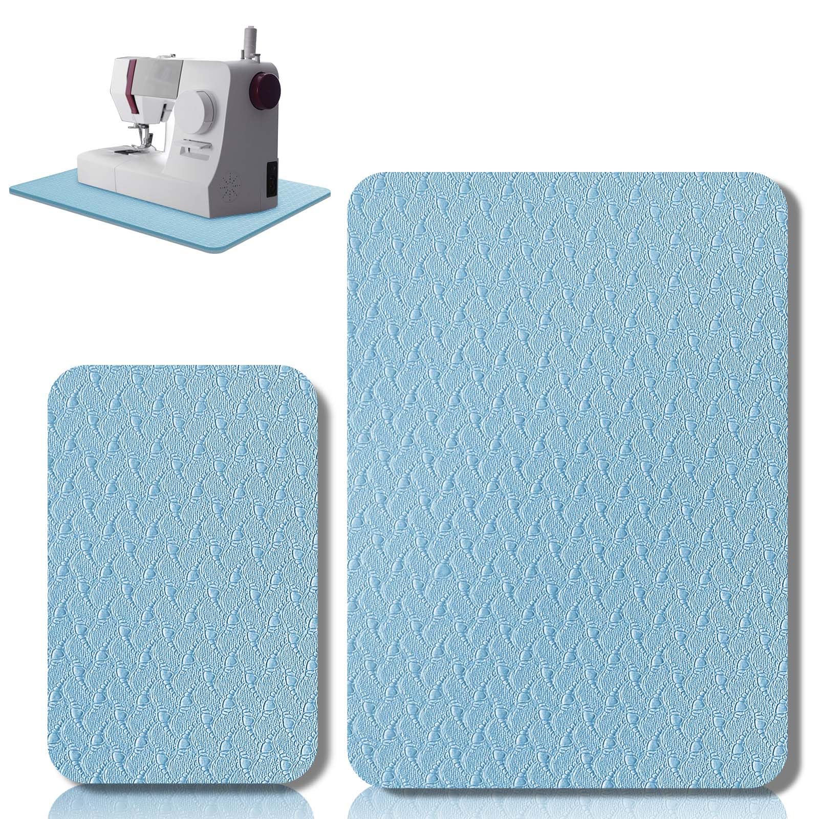 Sewing Machine Mat Pedal, 15" X 20" and 9" X 14", Light Blue