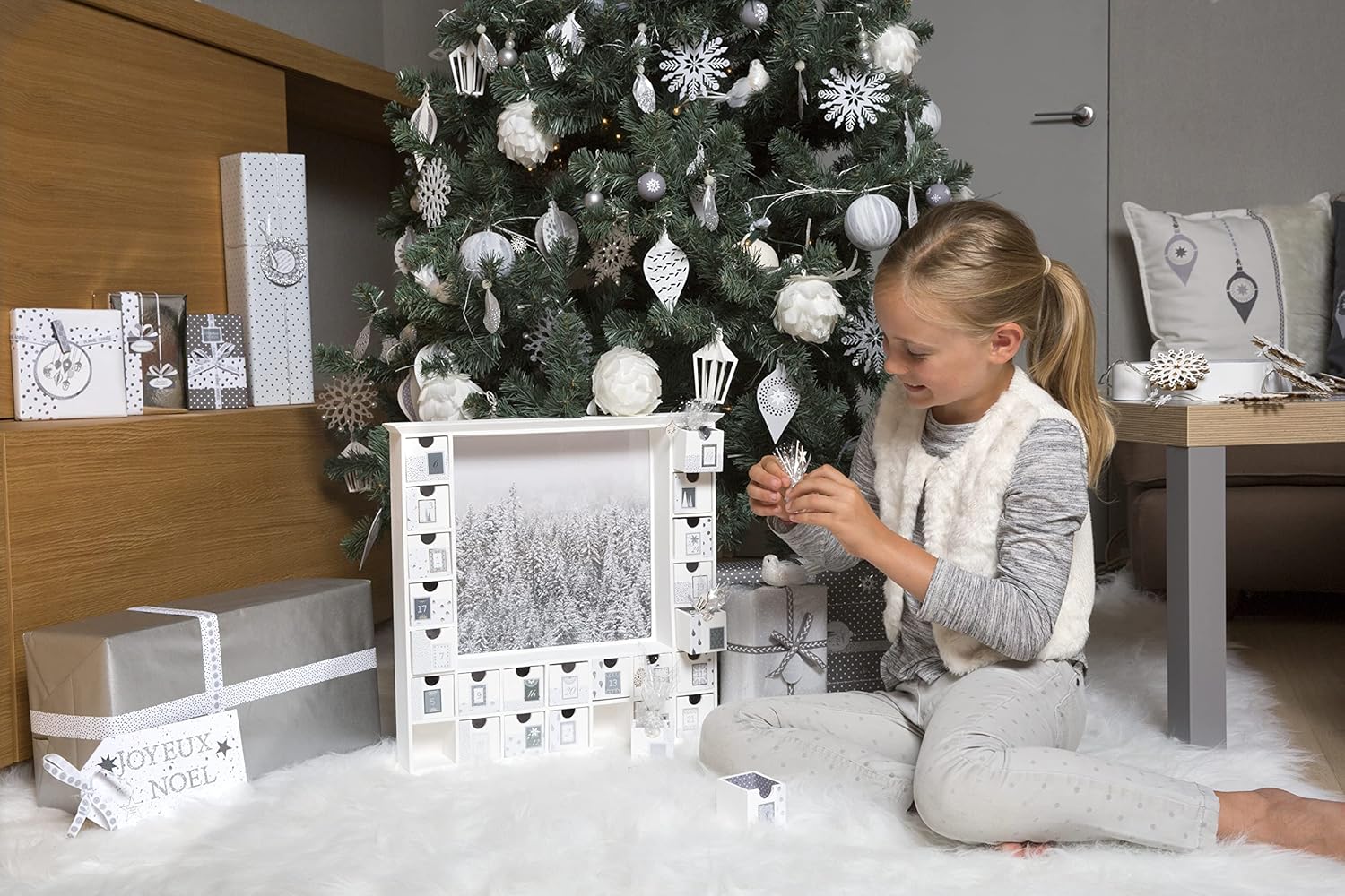 Artemio Pebeo Framed Advent Calendar 44x44x7cm 24 Drawer