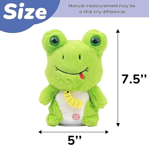 Miniatura 2 de Hopearl Talking Frog Repeats What You Say Light Up Nodding Electric Speaking Juguete animado interactivo con cargador USB, regalos para niños