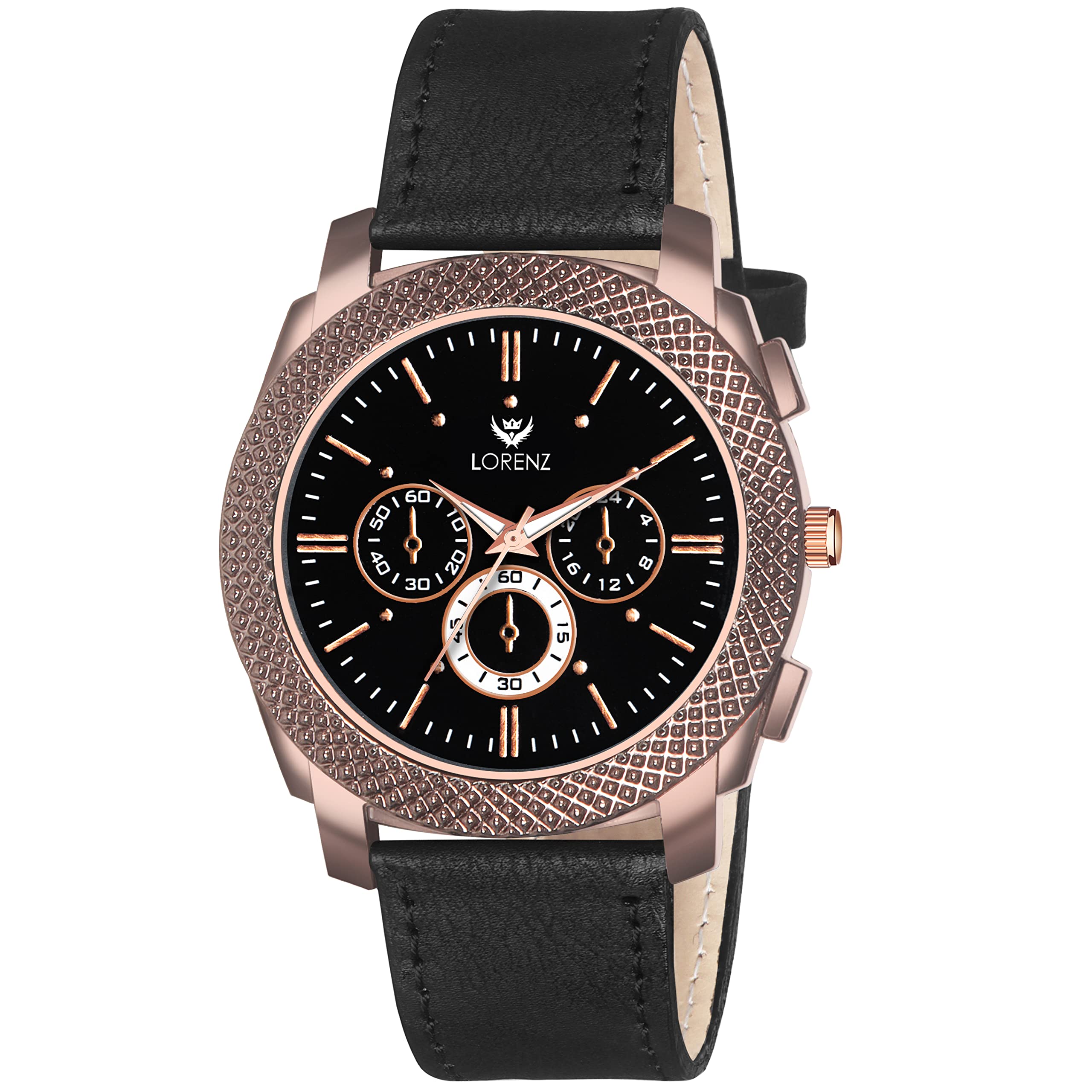 Men's Fashion Stainless Steel Case | Black Sport Analog Watch for Men | MK-4025R