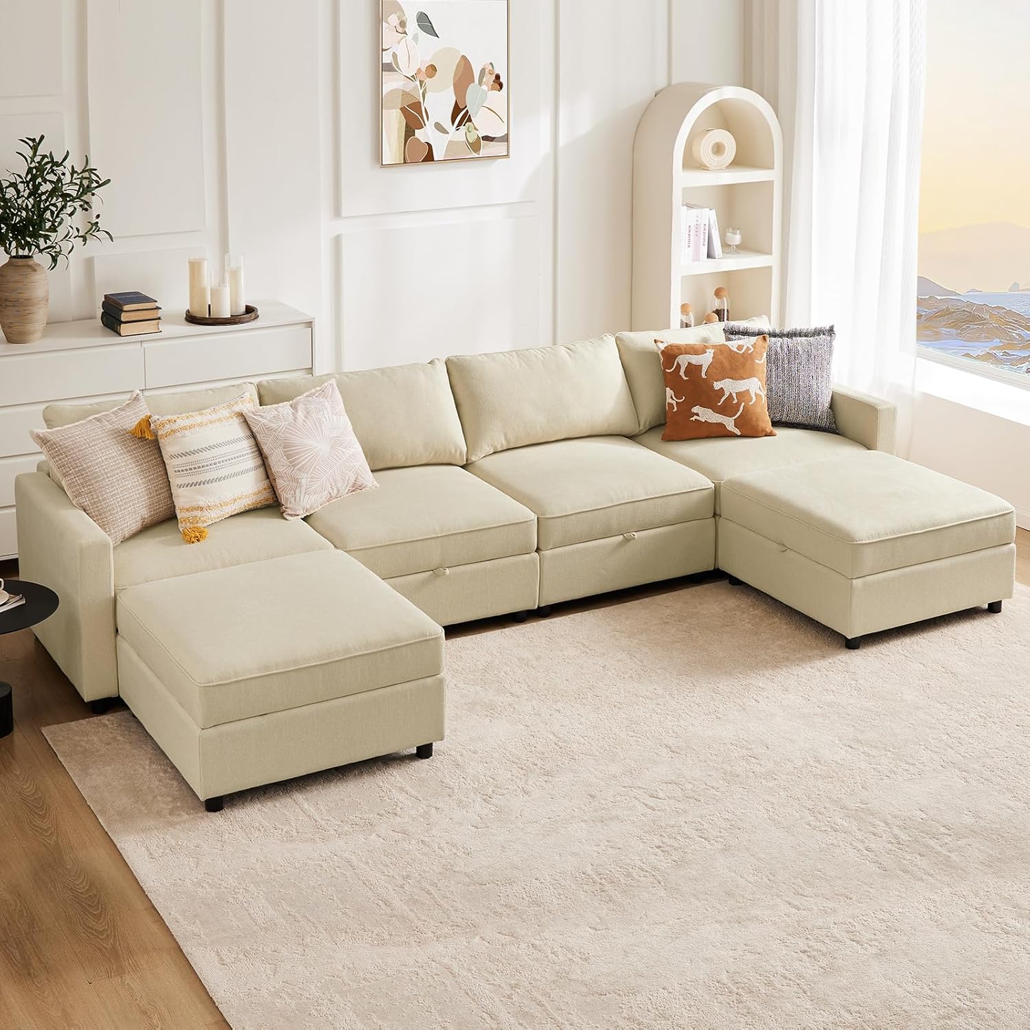 Sweetcrispy Convertible Sectional Sofa Couch