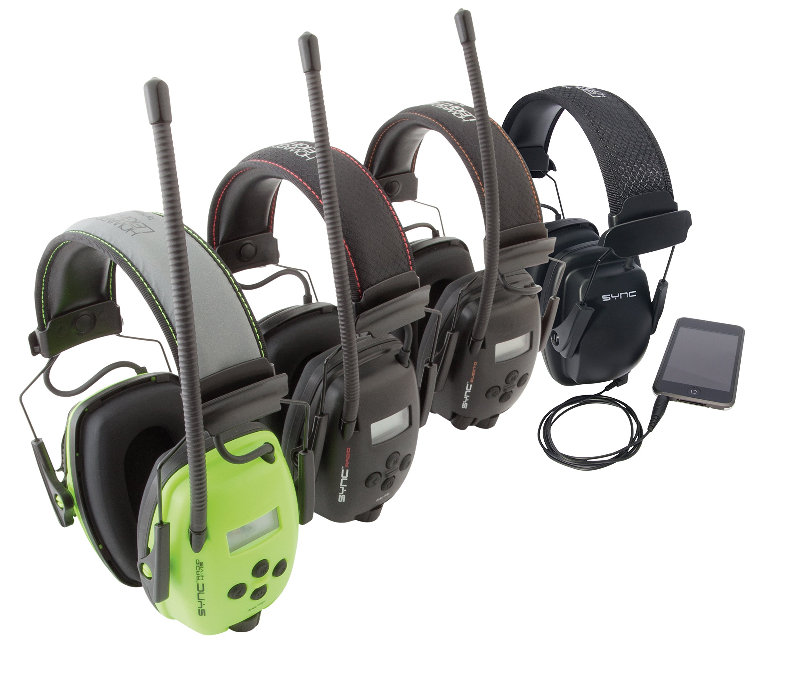 Honeywell 1030330 Howard Leight Sync Radio Digital AM/FM Earmuff with Digital LCD Display, 10 Preset Transmitters, Outer Battery Compartment with Sliding Cover, SNR 29 dB (Pack of 1