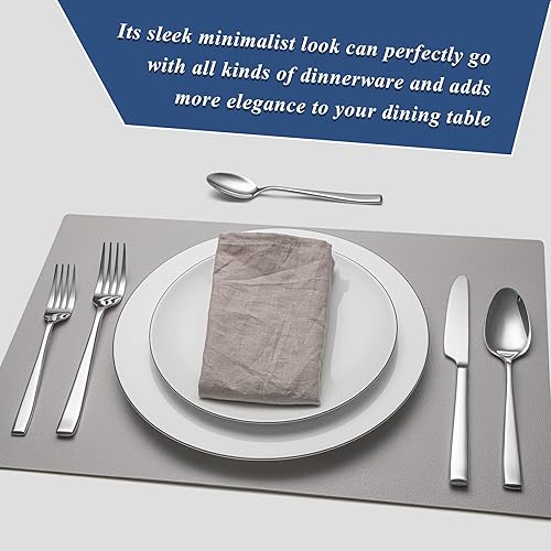 Miniatura 7 de EIUBUIE - Juego de cubiertos de 40 piezas para 8, juego de cubiertos de acero inoxidable de alta calidad, pulido con espejo, resistente y sólido,