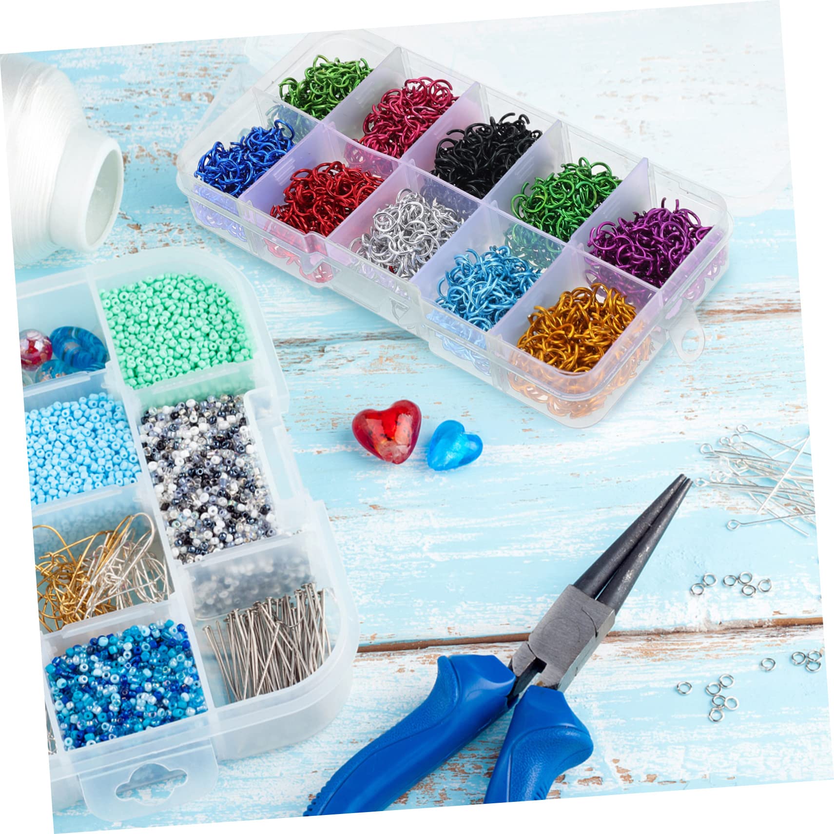 EXCEART 750piezas Anillos De Salto Abiertos Para Manualidades De Joyería Conectores De Pulsera y Collar Anillos De Bricolaje Accesorios De Joyería Coloridos