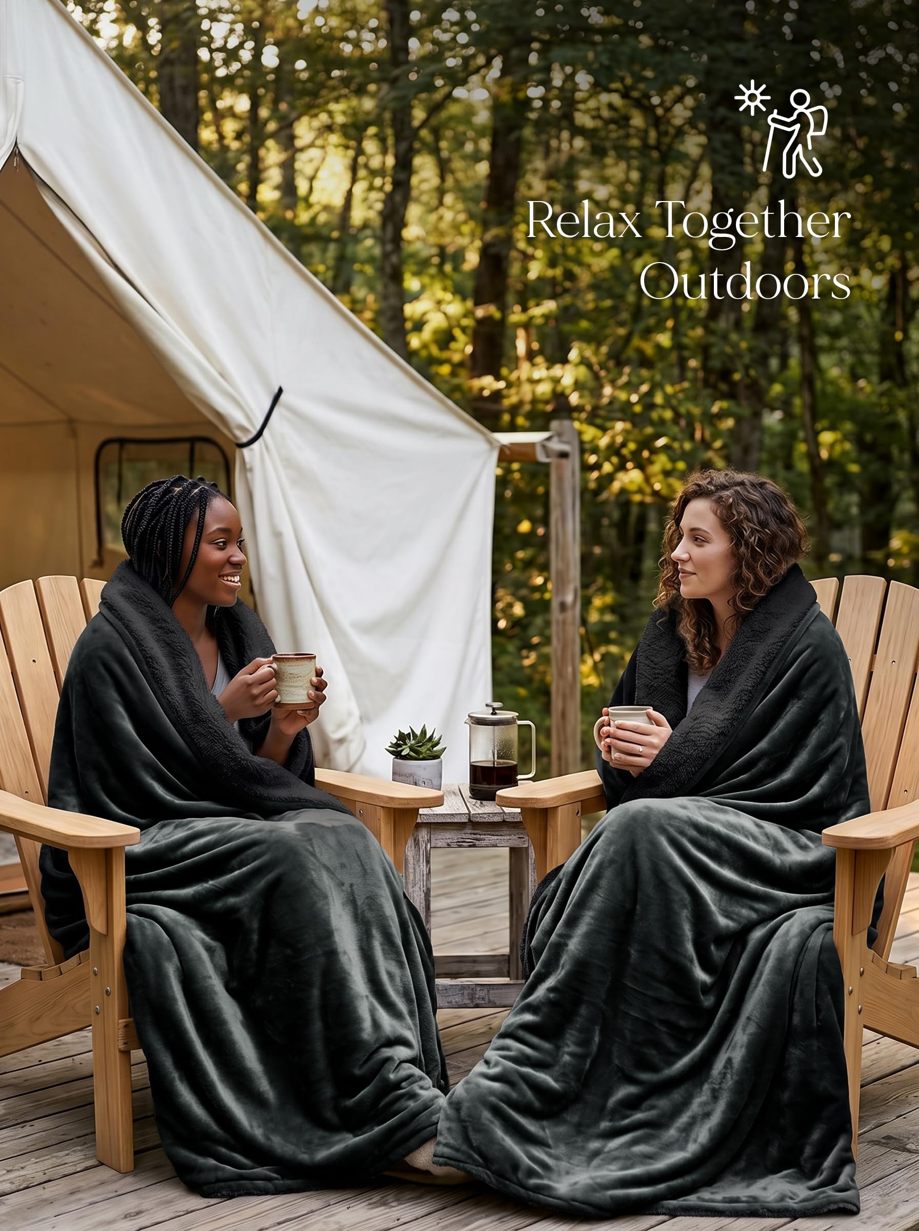 Utopia Bedding - Coperta Sherpa per letto singolo, colore nero, 152 x 203 cm, in morbido pile felpato, reversibile, invernale, per letto, divano, campeggio e viaggi