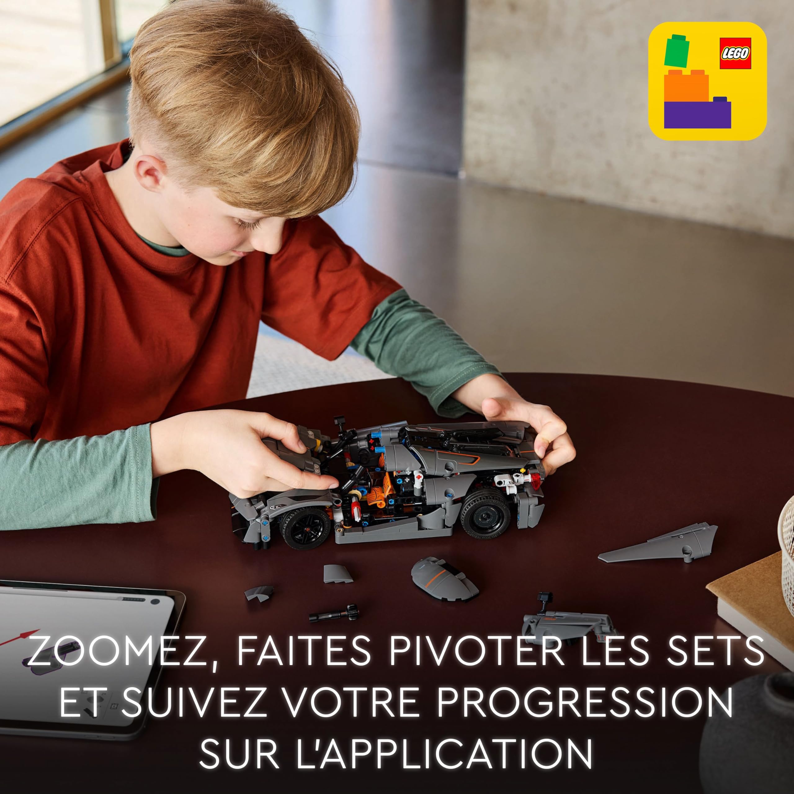LEGO Technic Hypercar Koenigsegg Jesko Absolut Grise - Set de Construction - Véhicule pour Enfants - Maquette à Construire - Cadeau pour Les Passionnés de Sport Automobile 42173