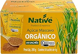Açúcar Mascavo Orgânico 50 sachês de 4g Native