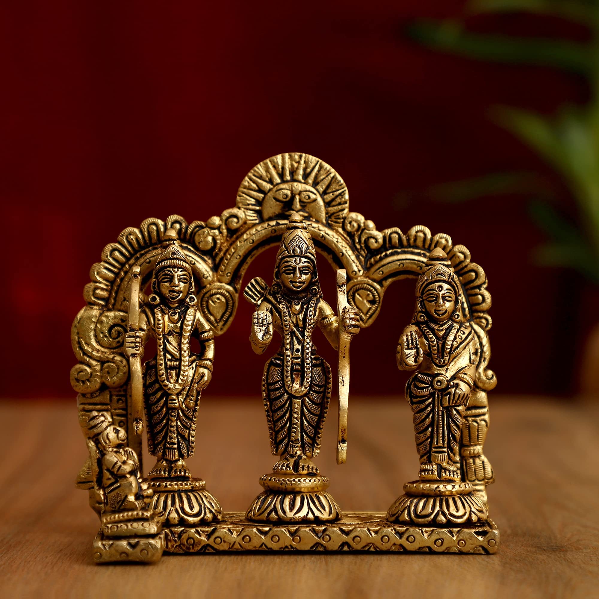 Buy Jaszz Art Ram Darbar (5 inches and 900g) Brass Hindu God Statue