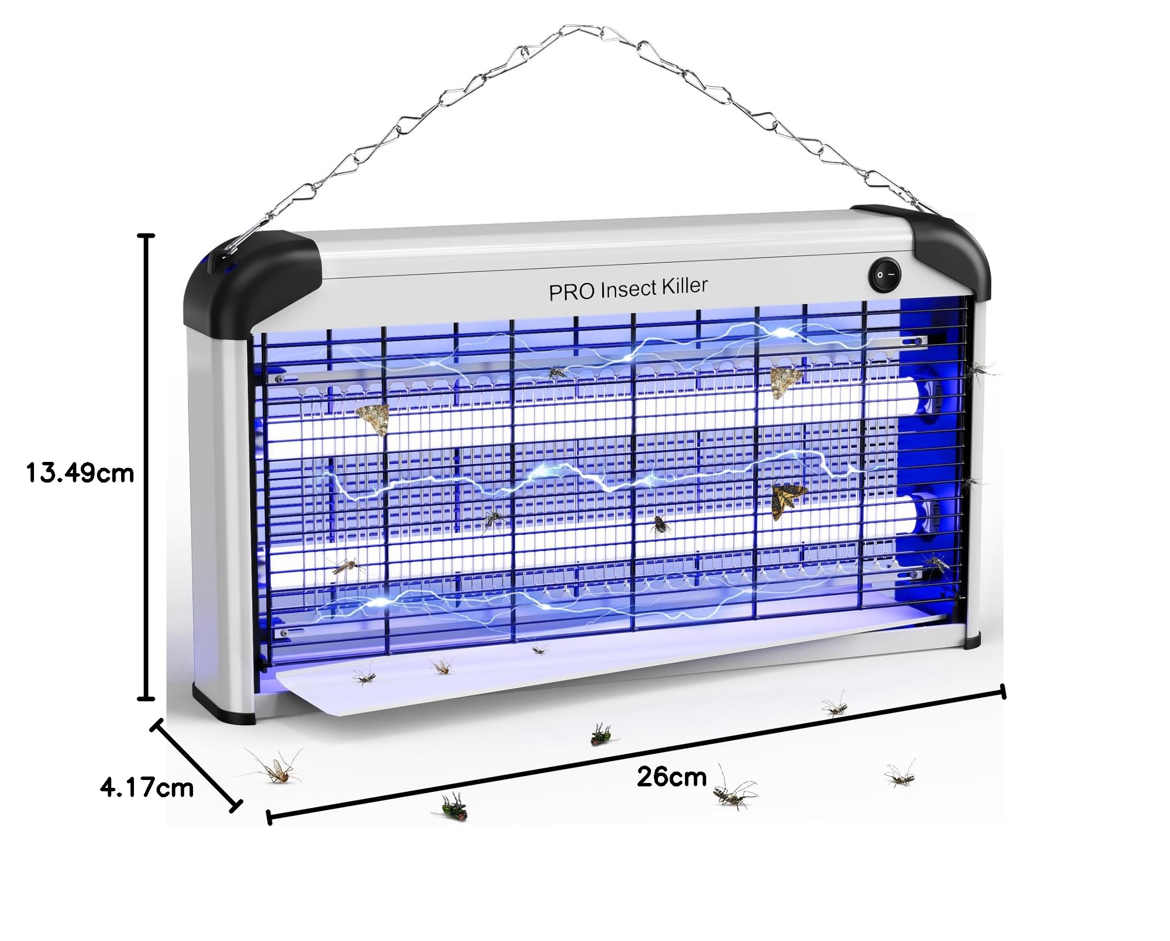 Spectracide Killer di insetti per zanzare, 30 W, trappola per insetti, volanti, elettrica, 2400 V, lampada UV anti zanzare, per interni efficaci, per mosche, vespe moscerini, zanzare, falene