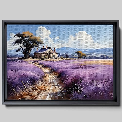 Fields of Lavender, Watercolor Provence Landscape and Lavender Field, Watercolor Prints of Serene Beauty, Wall Art, Art Decor