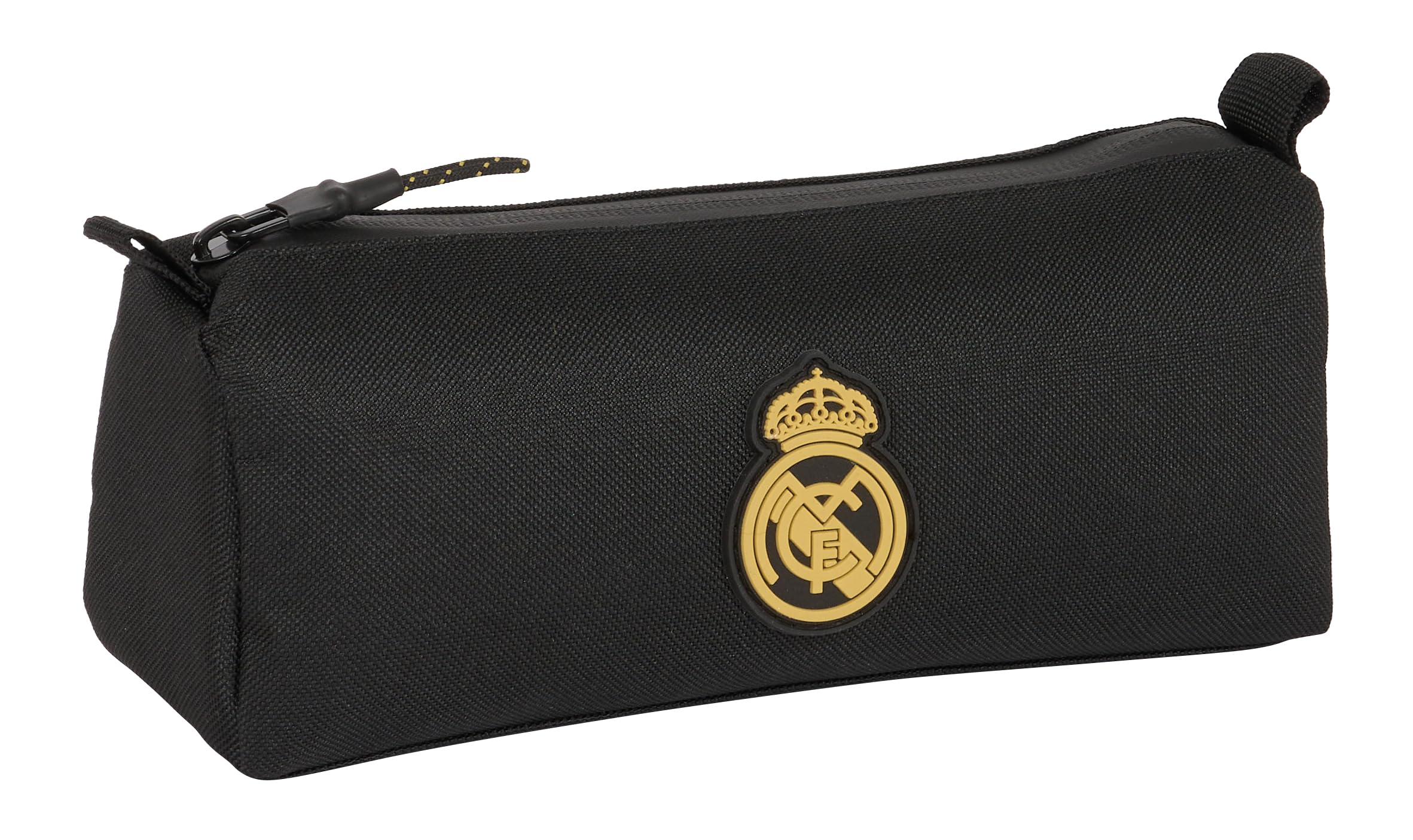 Safta Real Madrid 3ª EQUIPACIÓN - Portatodo con Cremallera y Compartimiento, Estuche Infantil, Estuche Niño, Ideal para Niños en Edad Escolar, Versátil, Calidad y Resistencia, 21x7x8 cm, Color Negro