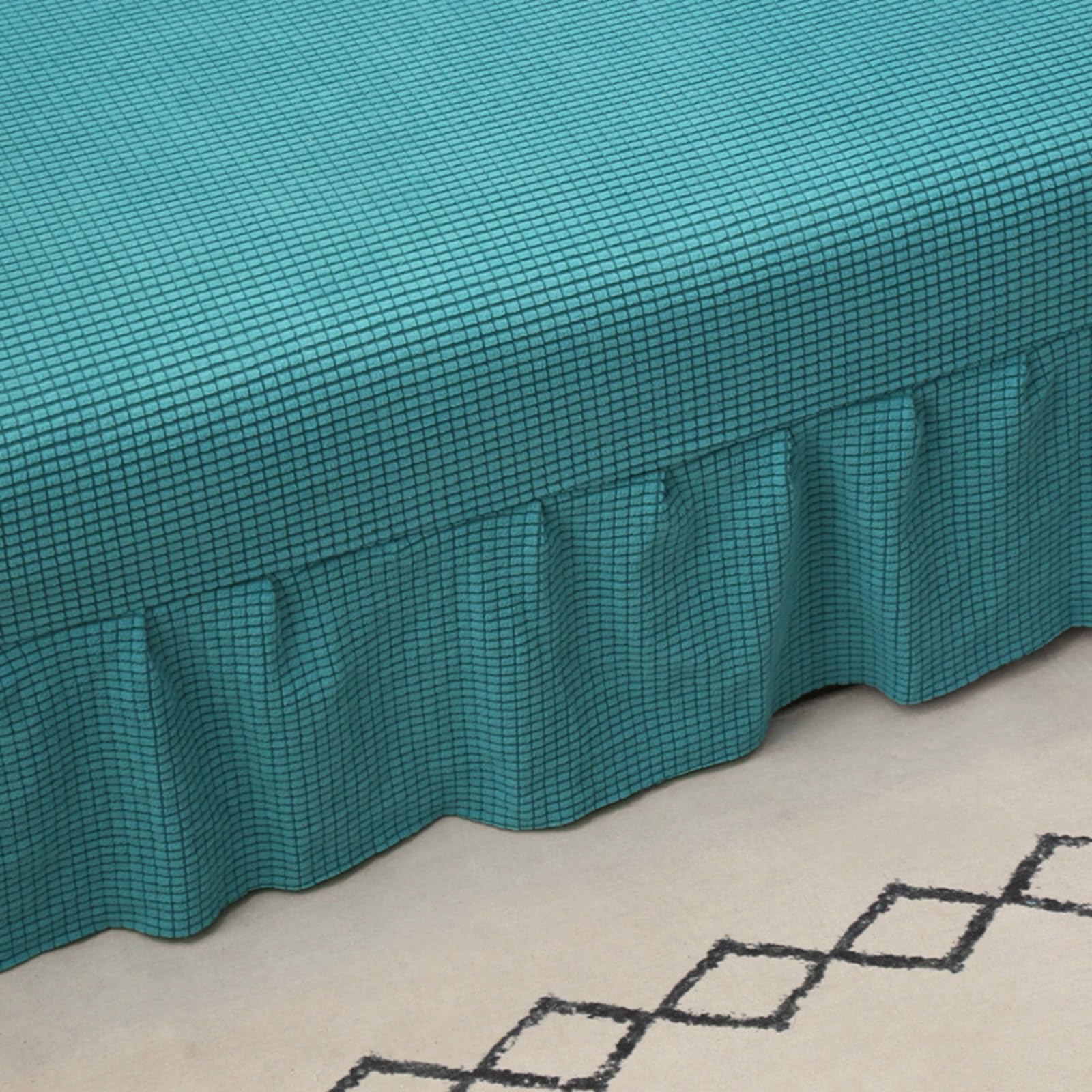 LJQAIZYL Copridivano Senza Bracciolo Con Gonna A Balze Elasticizzato 2/3/1 Posti Copridivano Letto Pieghevole Copertura per Divano Letto Antigraffio Gatto Fodera per Divano Clic Clac (150-190cm,Red B