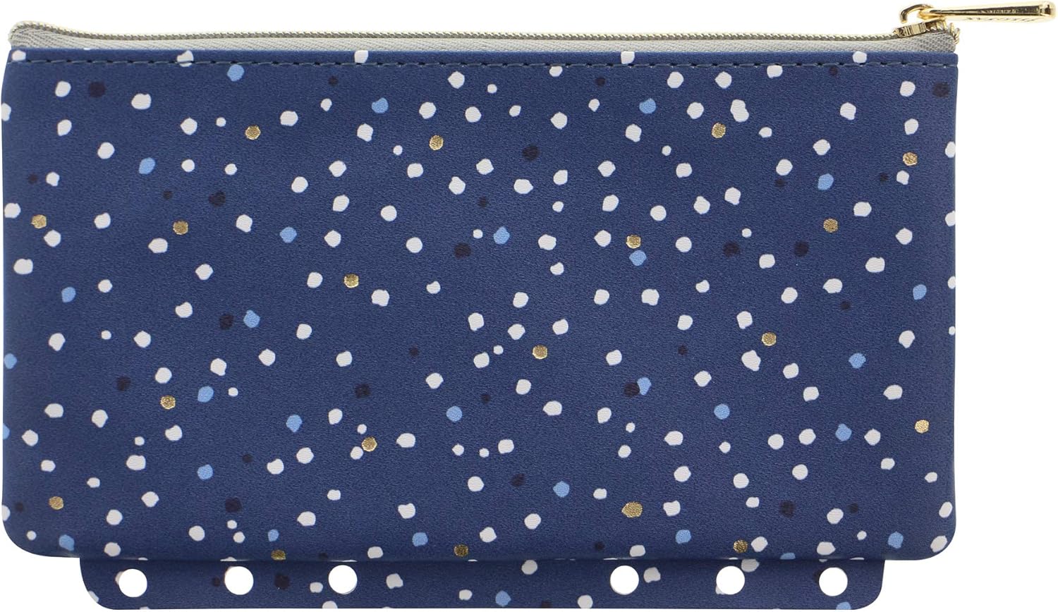 Indigo Zipper Pouch - Snow