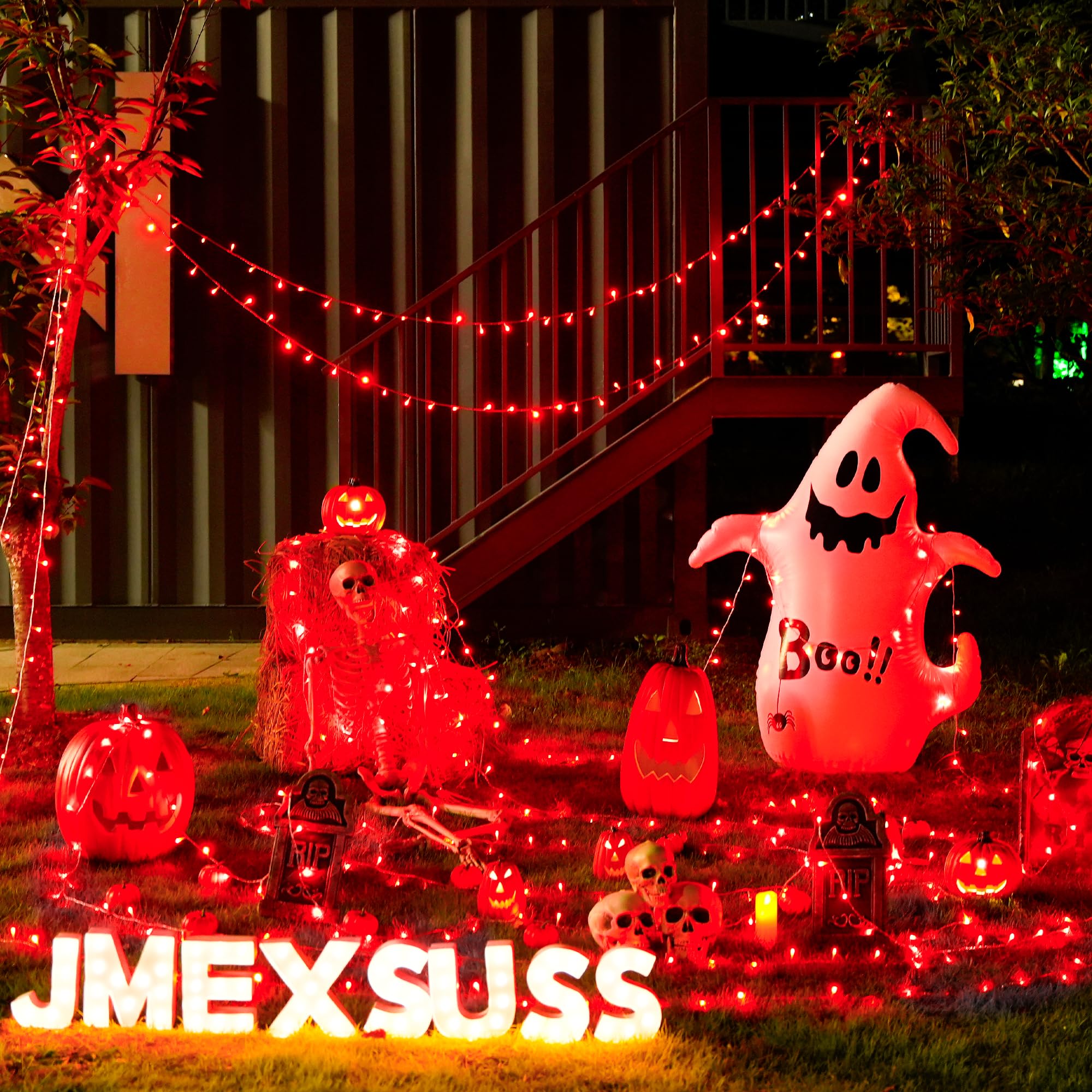 JMEXSUSS Decorazioni rosse per San Valentino, 100 LED a batteria, luci a stringa natalizie, con 8 modalità di distanza, impermeabili, 10 m