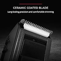 Vista 4 de Remington Barba Beard Trimmer Cordless Groomer with Ceramic Coated Blades, 9 Length Settings, Pop-Up Detail Trimmer, Washable Blades, Rechargeable