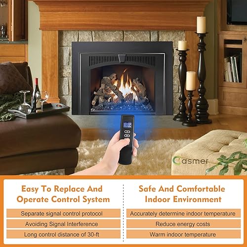 Miniatura 6 de CASMER Upgrad - Kit de sistema de control remoto de chimenea de gas para válvula milivoltio de gas. Apto para skytech Ambient Majestic Napoleon,