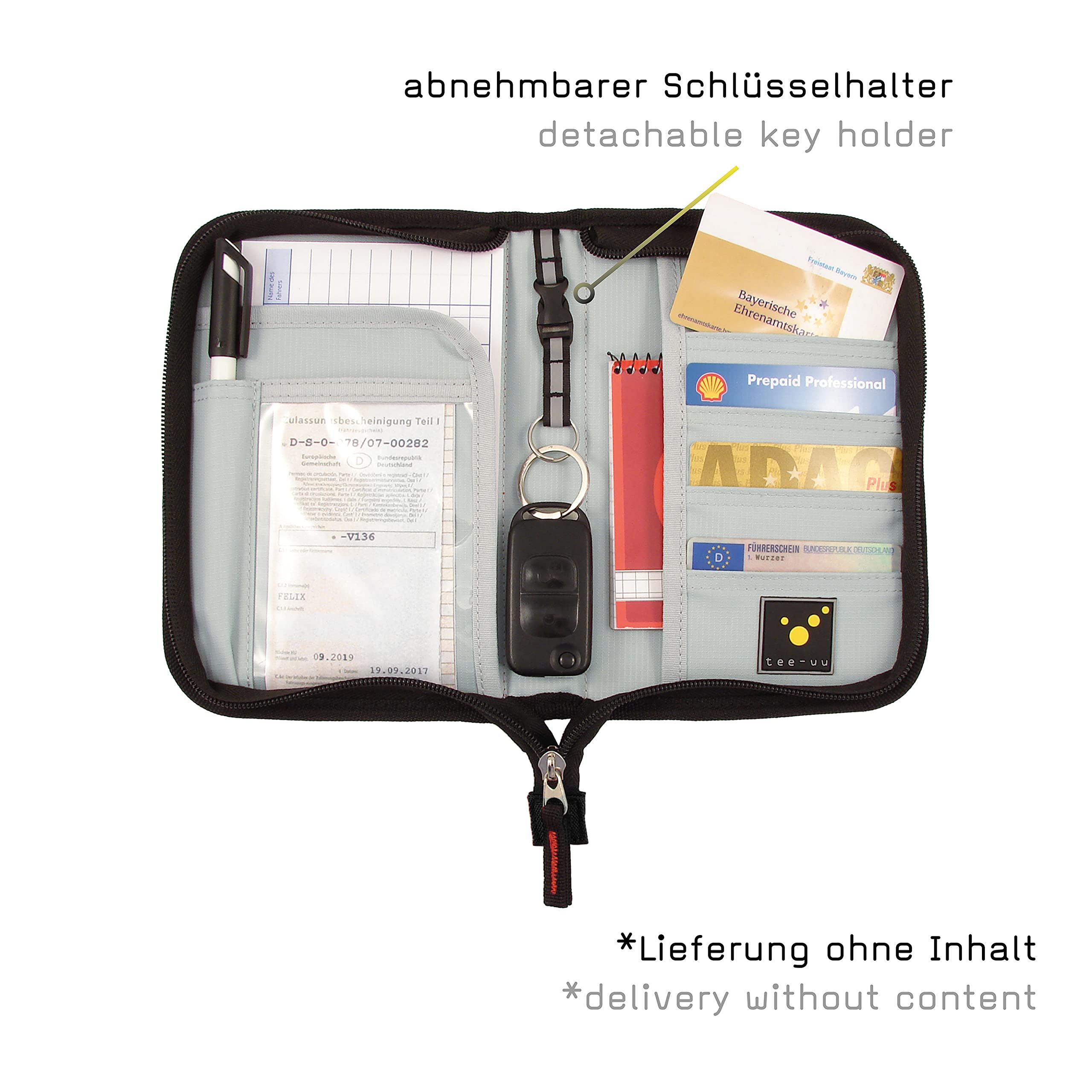 tee-uu DRIVE Organizer DIN A6 (rot und schwarz) (schwarz)