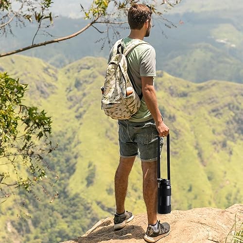 Miniatura 3 de OYATON Soporte universal para botella de agua con correa de hombro ajustable para caminar corto senderismo