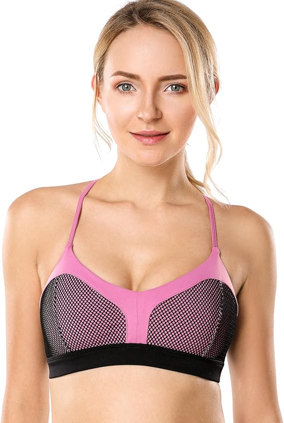 CRZ YOGA Women's Power Mesh Strappy Back CrissCross Yoga