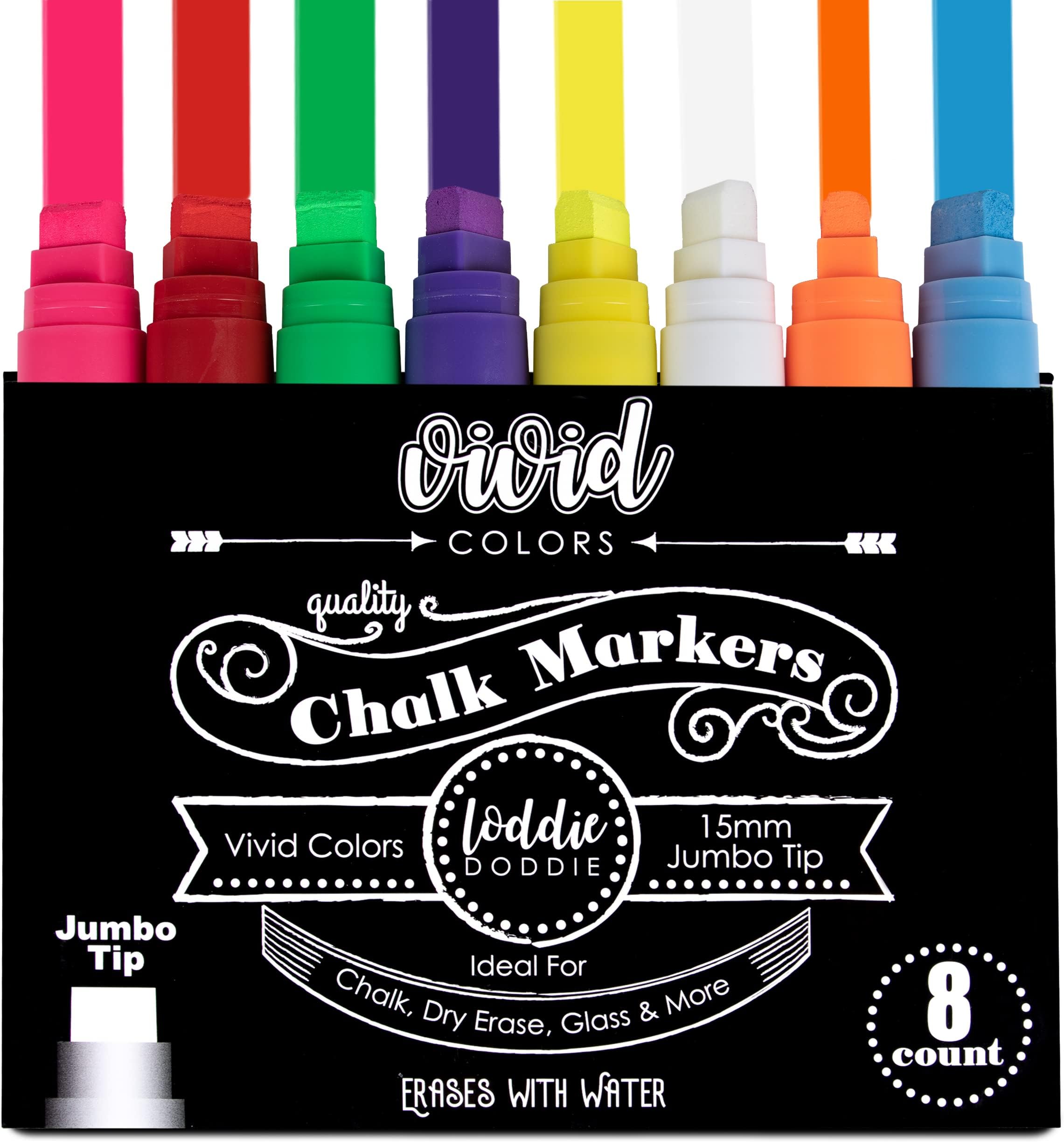 Chalkola Neon Car Window Markers 10 Chalk Pens (with