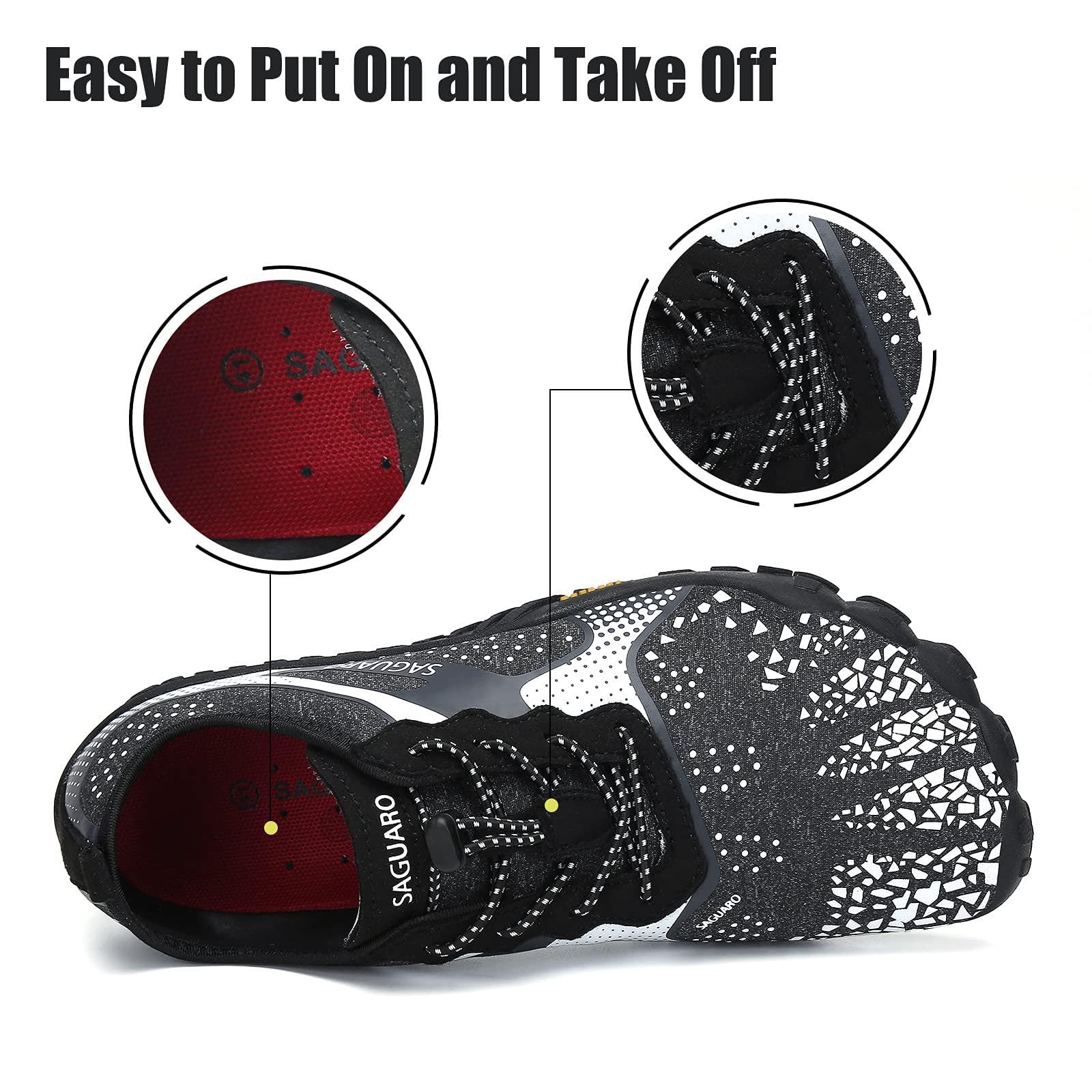 SAGUARO Minimaliste Barefoot Scarpe da Corsa Uomo Piedi Nudi Trail Running