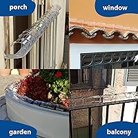 Vista 6 de Sistema disuasorio de pájaros, policarbonato resistente a los rayos UV, a prueba de palomas sin crueldad, de larga duración, adecuado para balcones