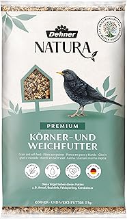 Dehner Natura Premium Wildvogelfutter, Körnerfutter / Weichfutter, Ganzjahresfutter proteinreich / energiereich, hochwertiges Vogelfutter für Wildvögel, 5 kg product image