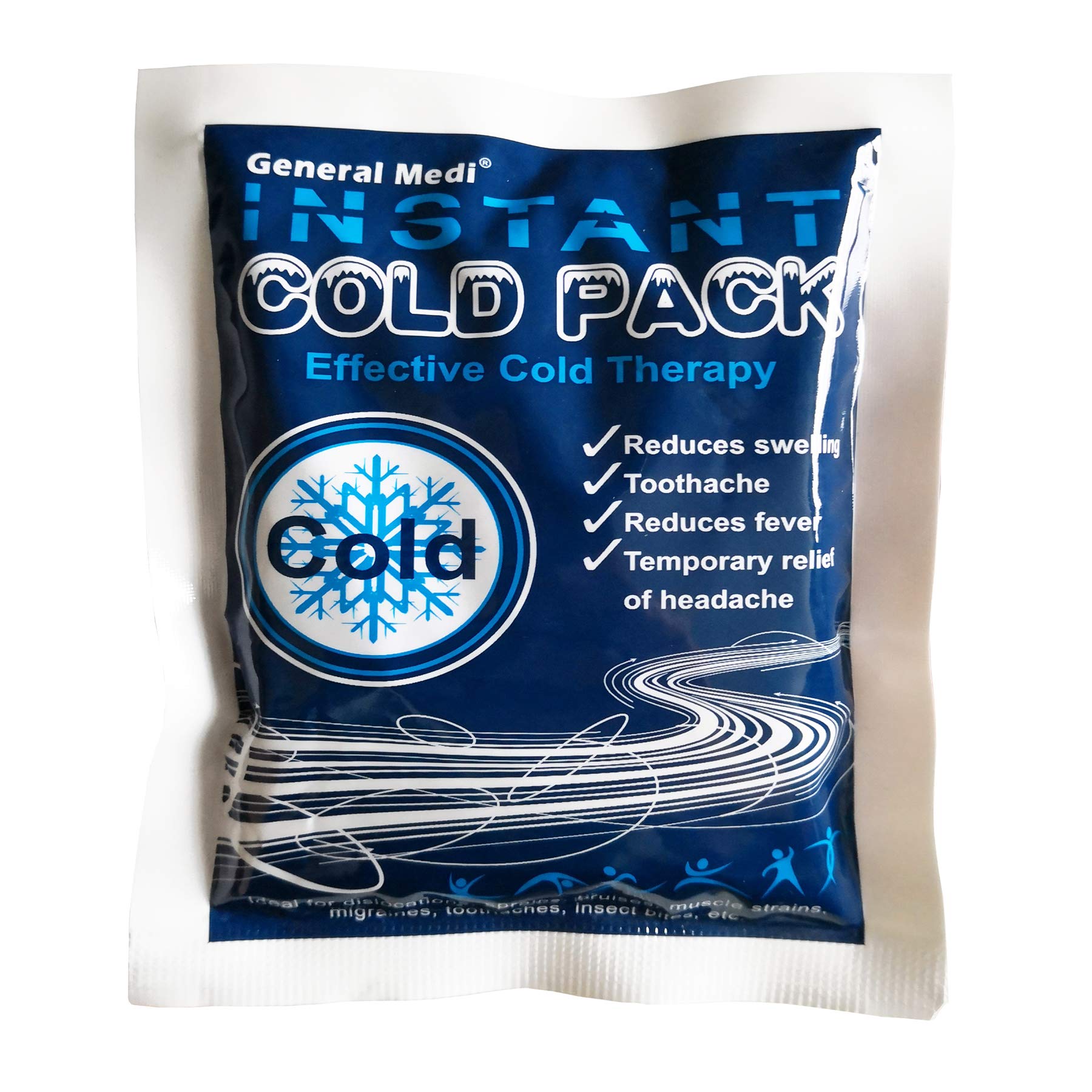 Instant Cold Pack (4”x 5.5”) Set of 25 Disposable Cold Therapy Ice Packs for Pain Relief