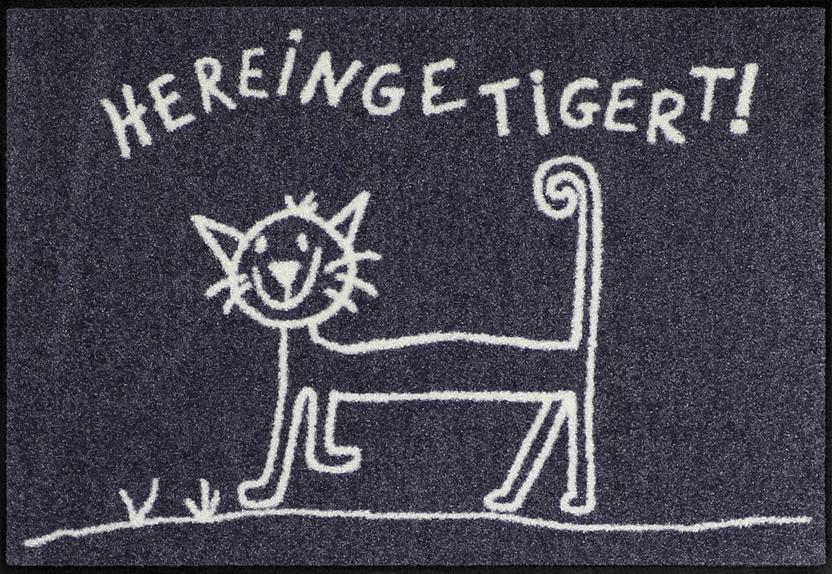 Salonloewe Fußmatte waschbar Hereingetigert 50x75 cm SLD1371-050X077