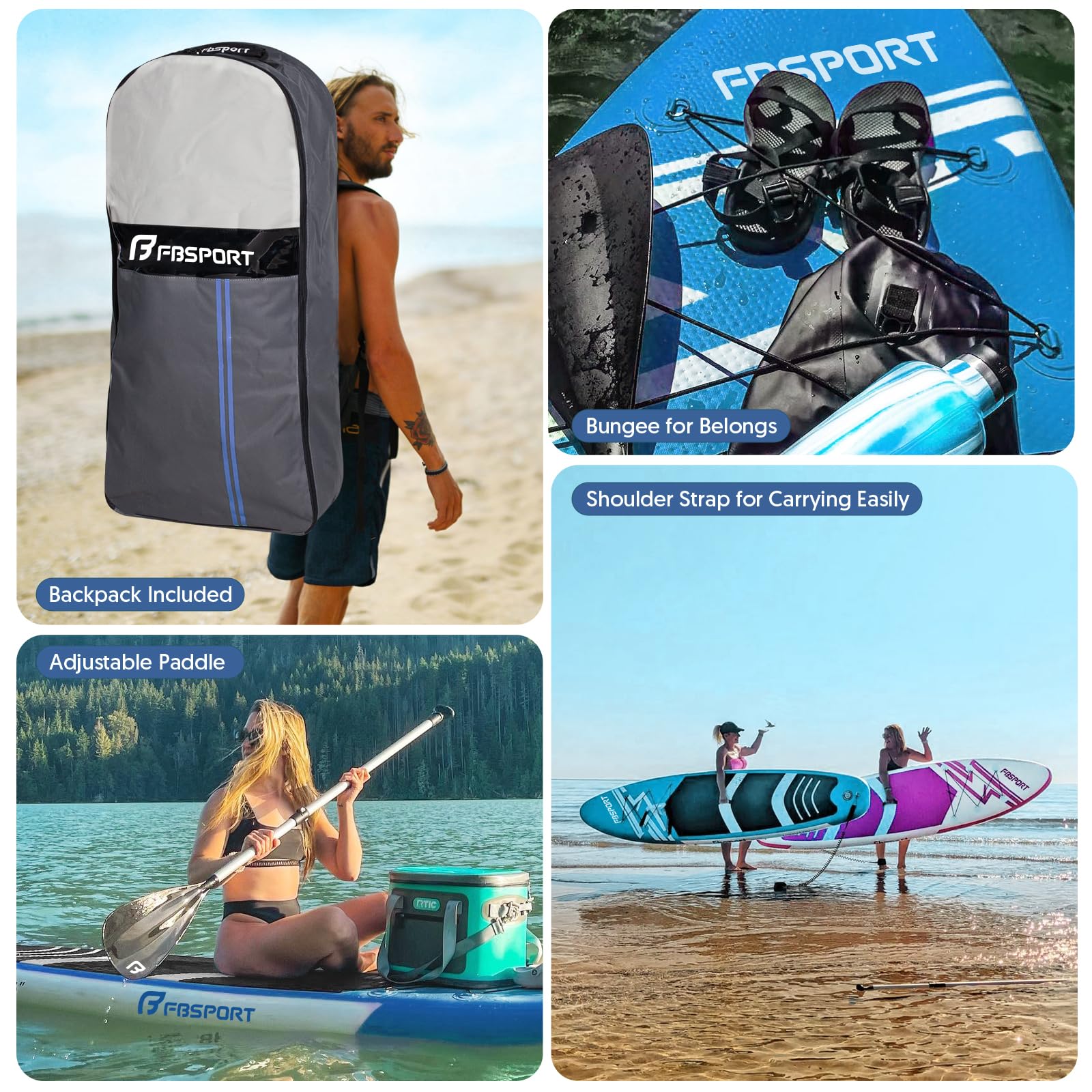 Amazon.com : FBSPORT 11' Premium Stand Up Paddle Board, Yoga Board