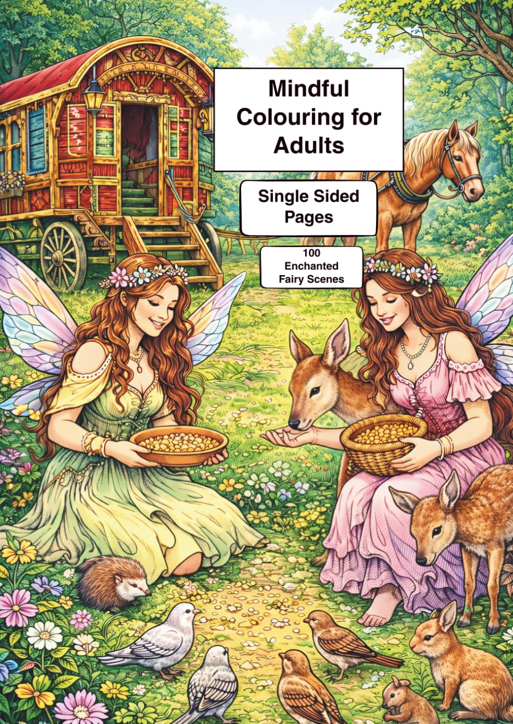 ENCHANTED REALMS: Mindful colouring for adults